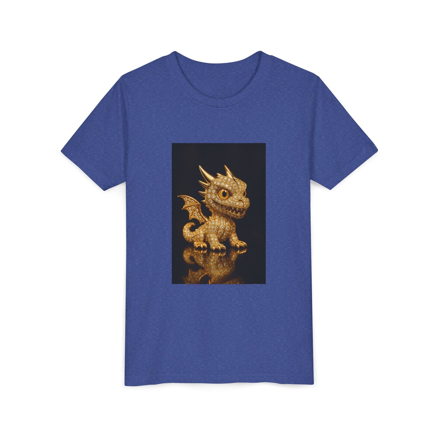 Golden Dragon Youth Tee | Kids Dragon Shirt | Fantasy T-Shirt | Birthday Gift | Playful Apparel | Unique Design