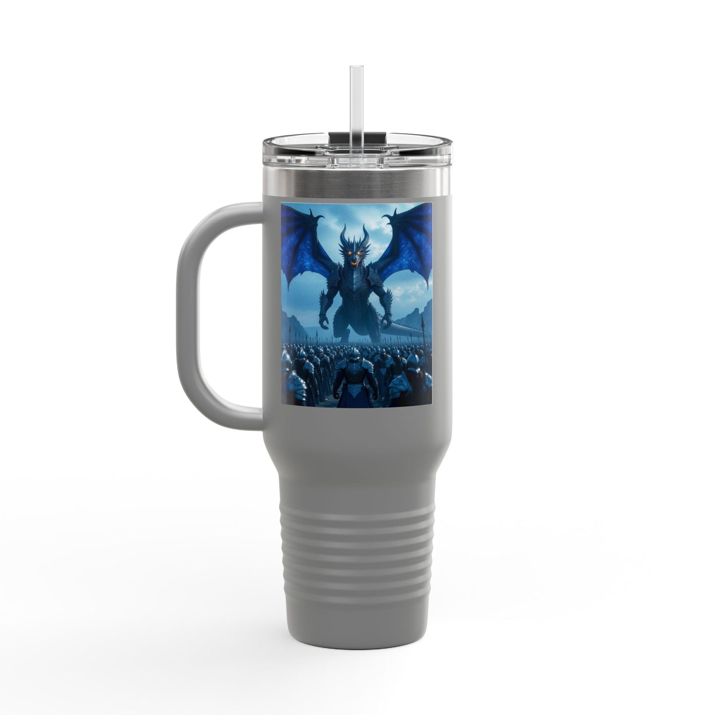 Dragonscale Insulated Travel Mug, Fantasy Drinkware for Adventurers, Customizable, Coffee Cup, 40oz Tumbler, Perfect for Gifts