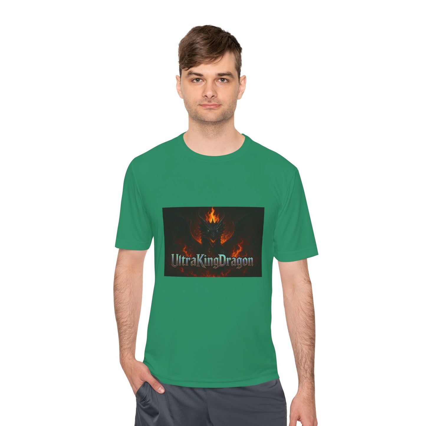 Unisex Moisture Wicking Tee - Dragon Design for Adventure Lovers