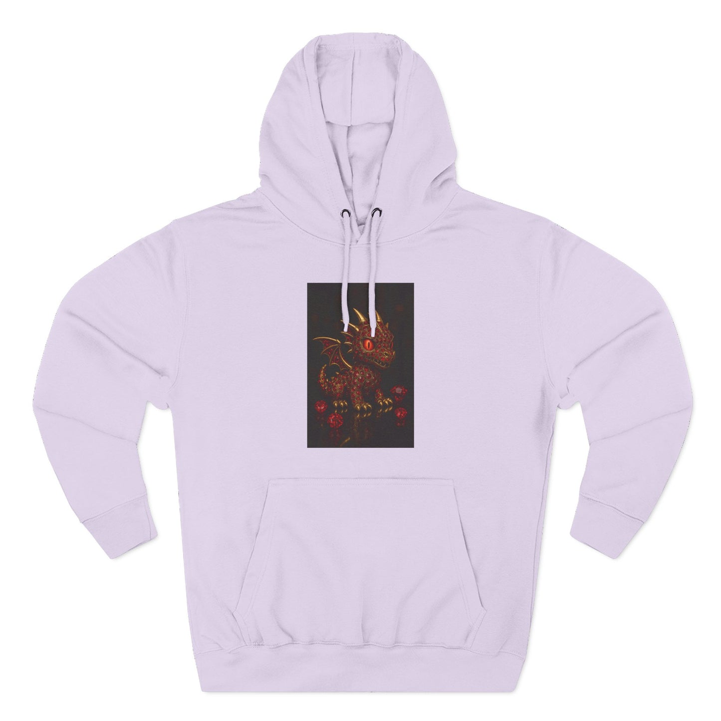 Dragon Swirl Fleece Hoodie - Three-Panel Design for Fantasy Lovers