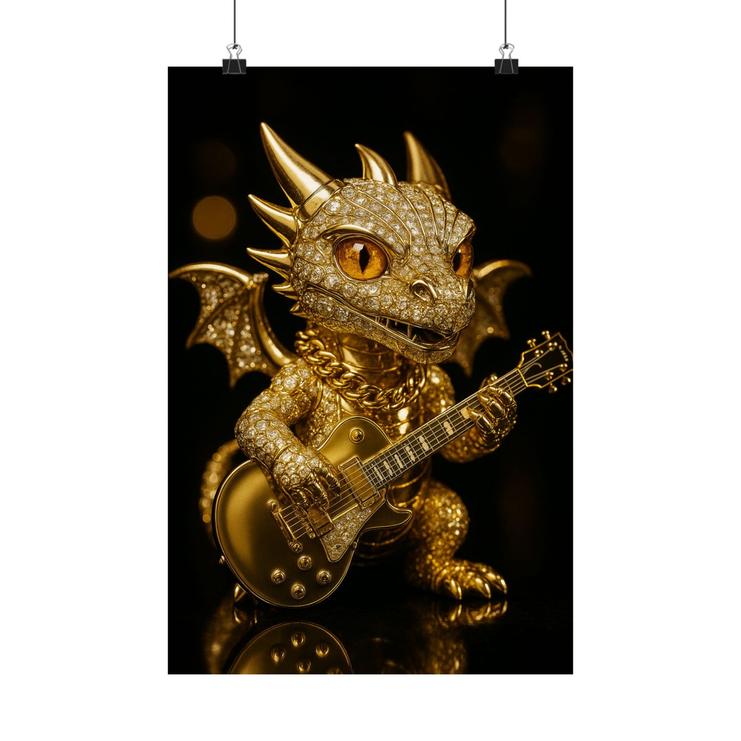 Fantasy Dragon & Genie Matte Vertical Poster - Unique Wall Art for Home Decor