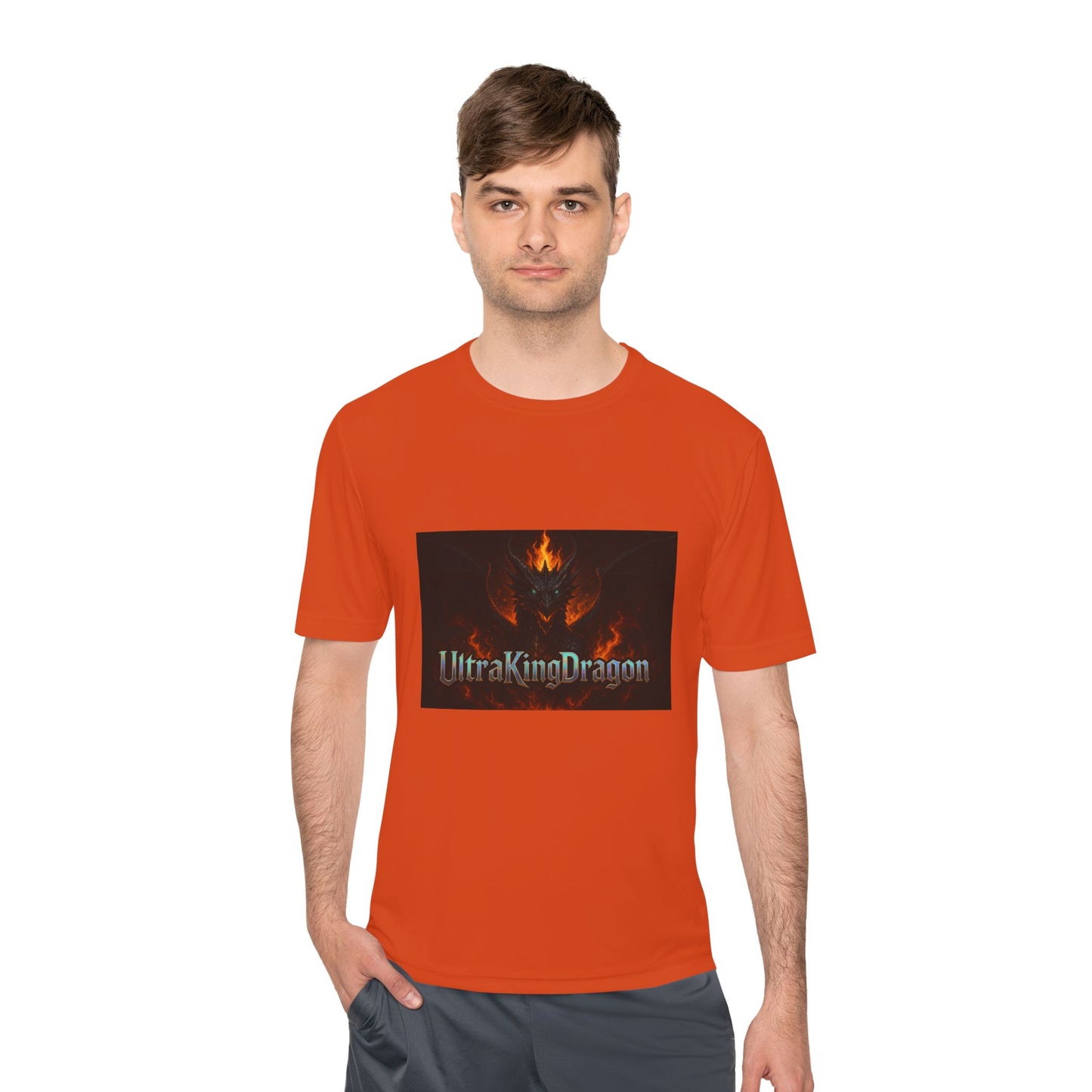 Unisex Moisture Wicking Tee - Dragon Design for Adventure Lovers