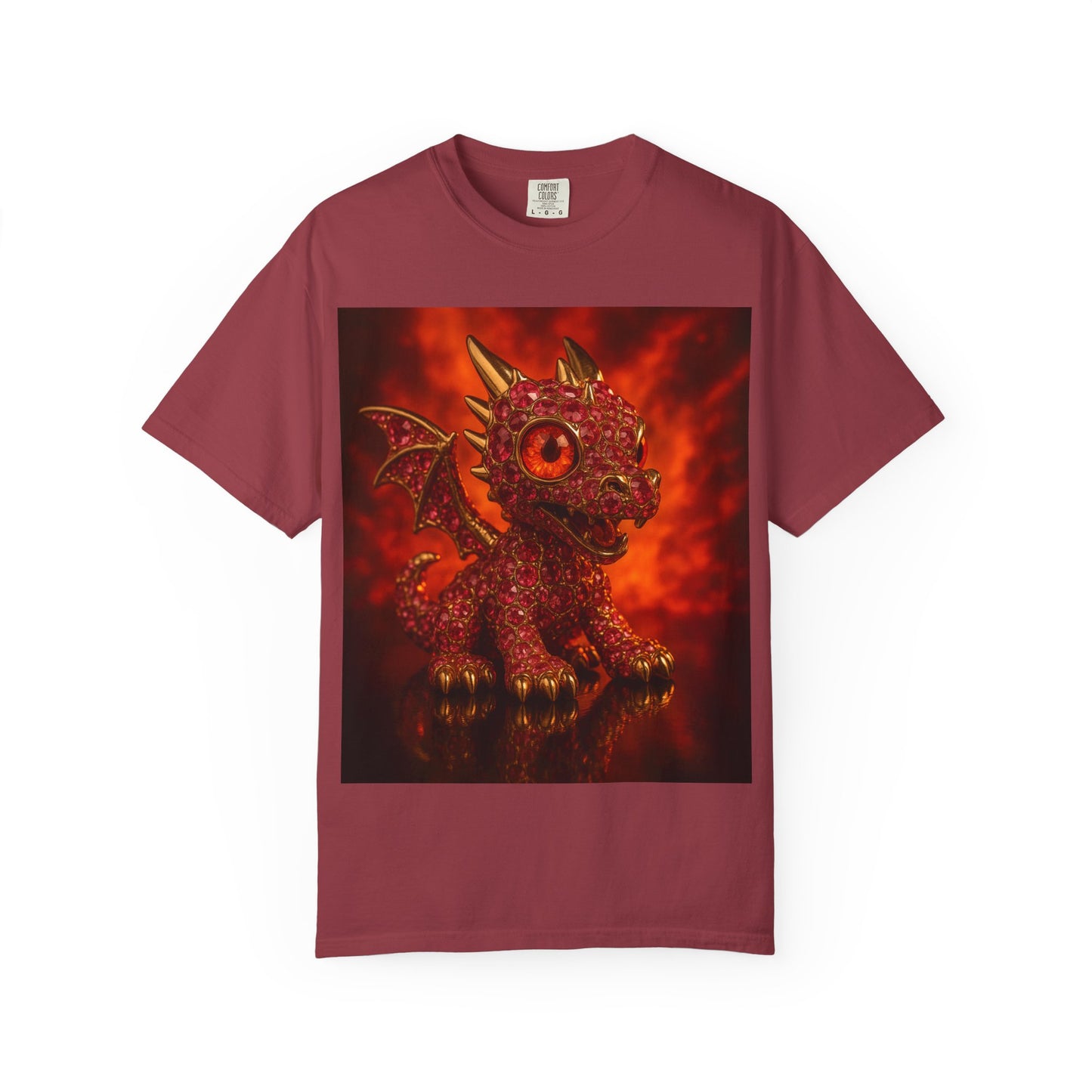 Cute Dragon T-shirt, Unisex Tee, Garment-Dyed Shirt, Gift for Dragon Lovers, Fantasy Apparel, Birthday & Holiday Gift