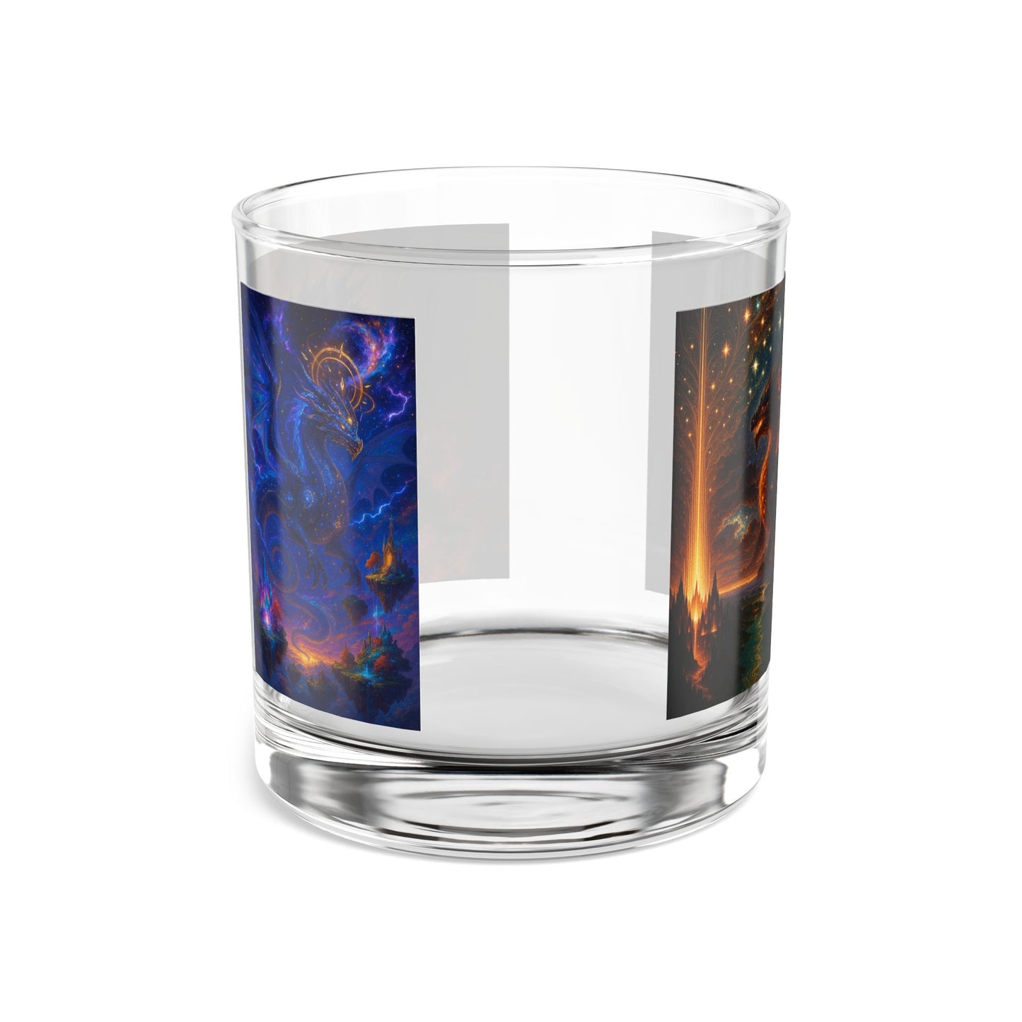 Fantasy Dragon Rocks Glass - 10oz Handmade Drinkware for Gamers and Fantasy Lovers