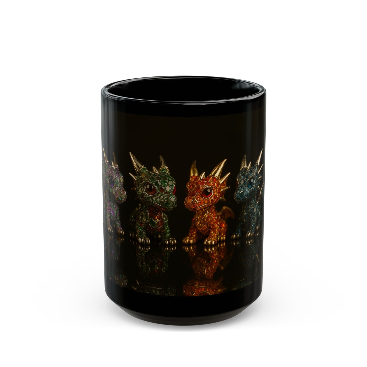 Fantasy Dragon Mug - Enchanting Black Ceramic Cup for Home, Office, Gifts, Collectibles, Unique Dragon Lover's Item