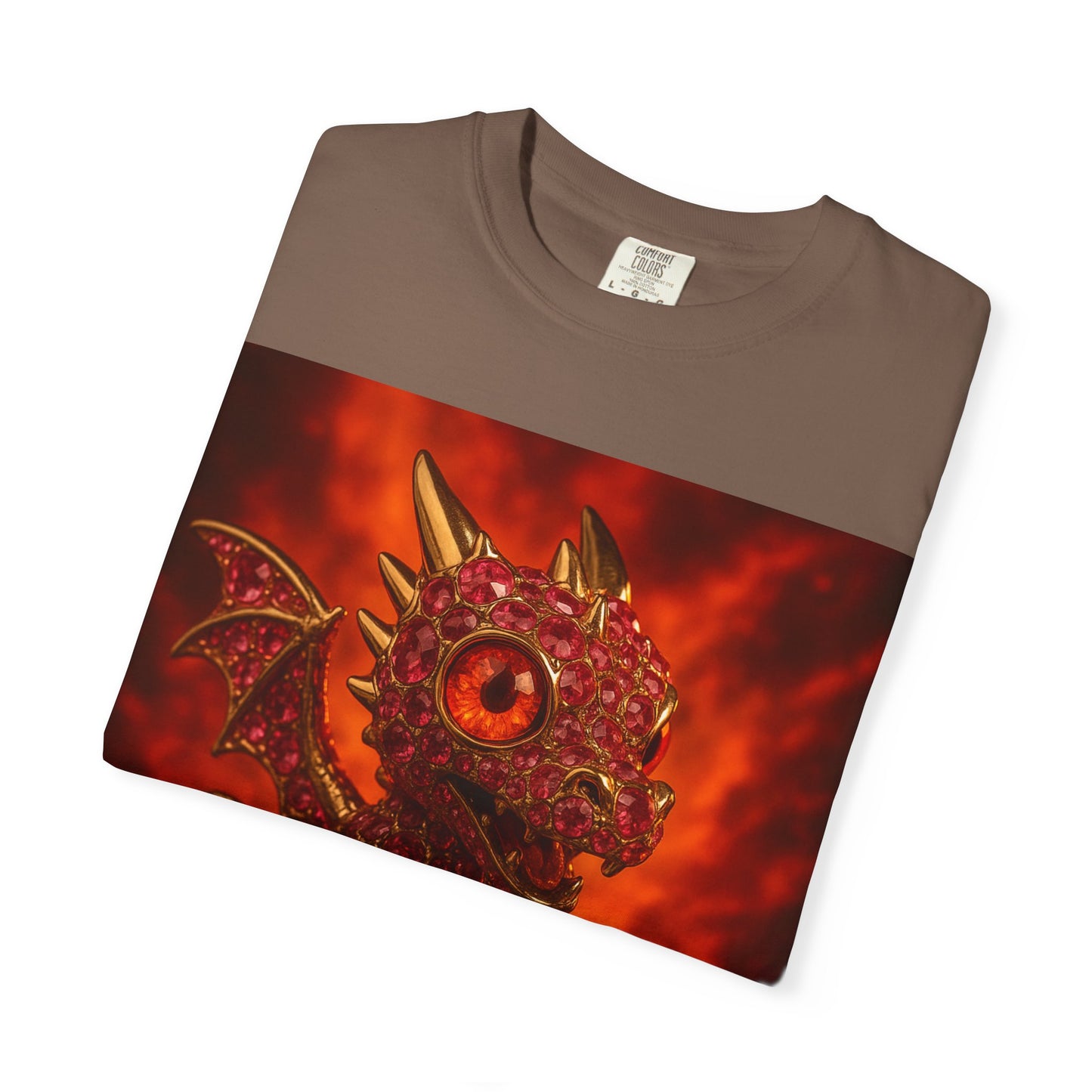 Cute Dragon T-shirt, Unisex Tee, Garment-Dyed Shirt, Gift for Dragon Lovers, Fantasy Apparel, Birthday & Holiday Gift
