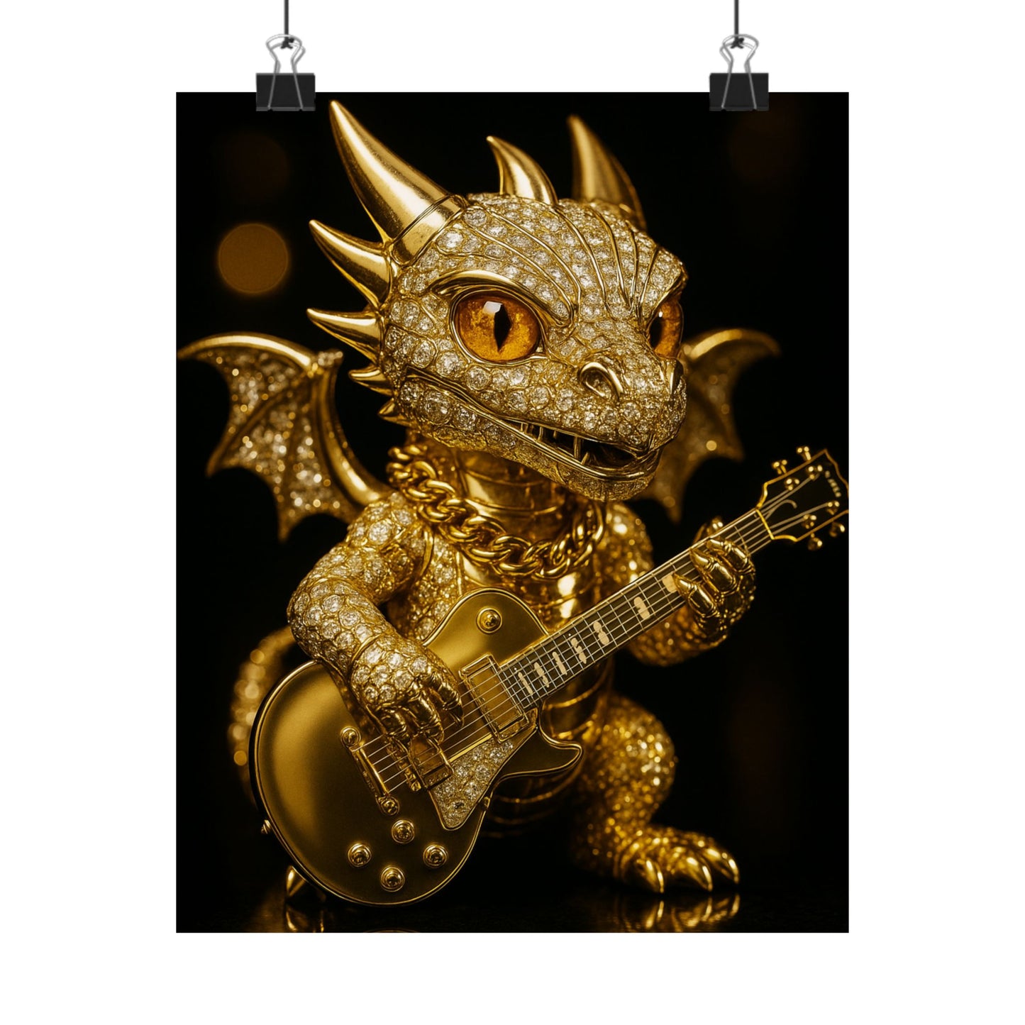 Fantasy Dragon & Genie Matte Vertical Poster - Unique Wall Art for Home Decor
