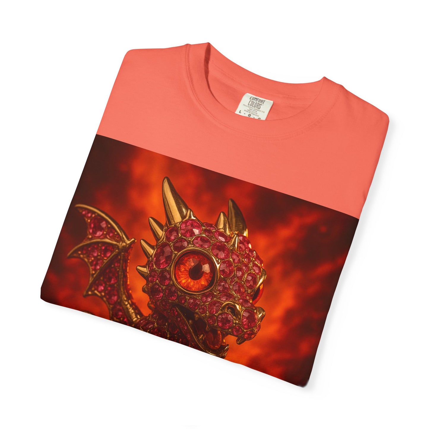 Cute Dragon T-shirt, Unisex Tee, Garment-Dyed Shirt, Gift for Dragon Lovers, Fantasy Apparel, Birthday & Holiday Gift