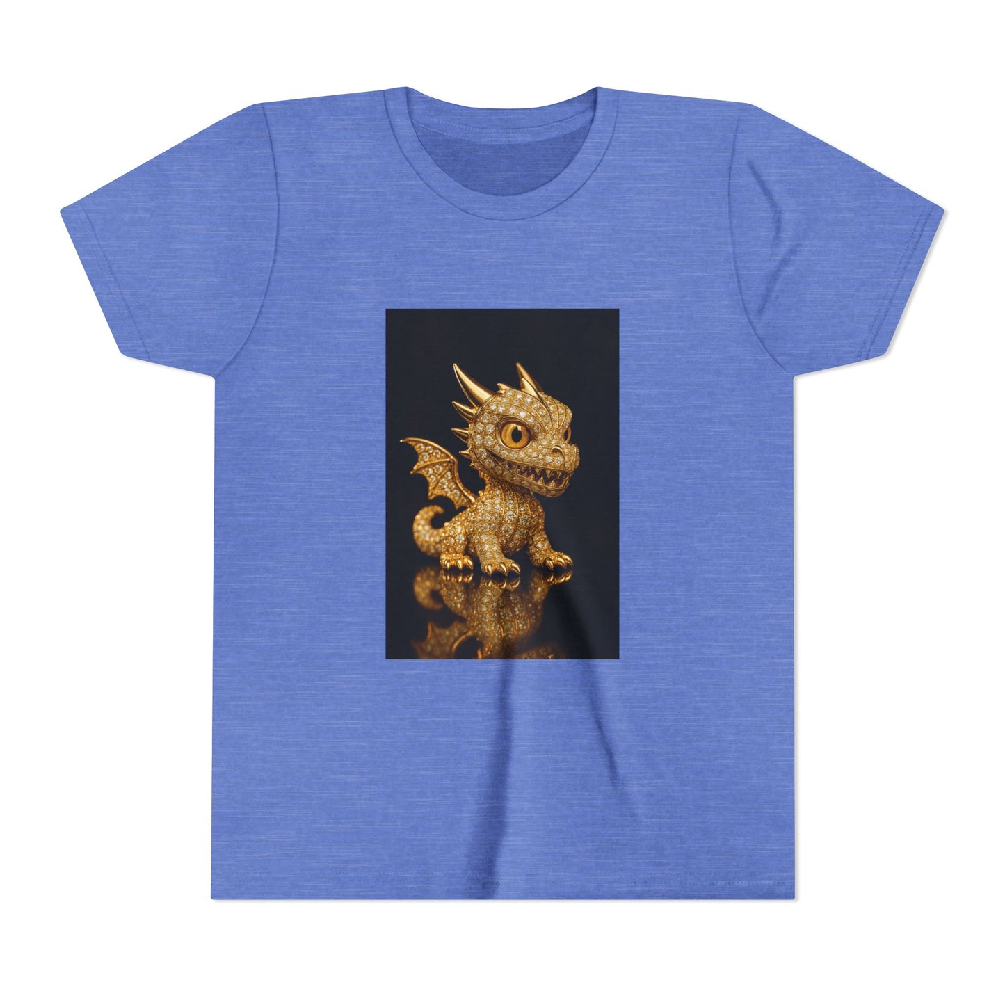 Golden Dragon Youth Tee | Kids Dragon Shirt | Fantasy T-Shirt | Birthday Gift | Playful Apparel | Unique Design