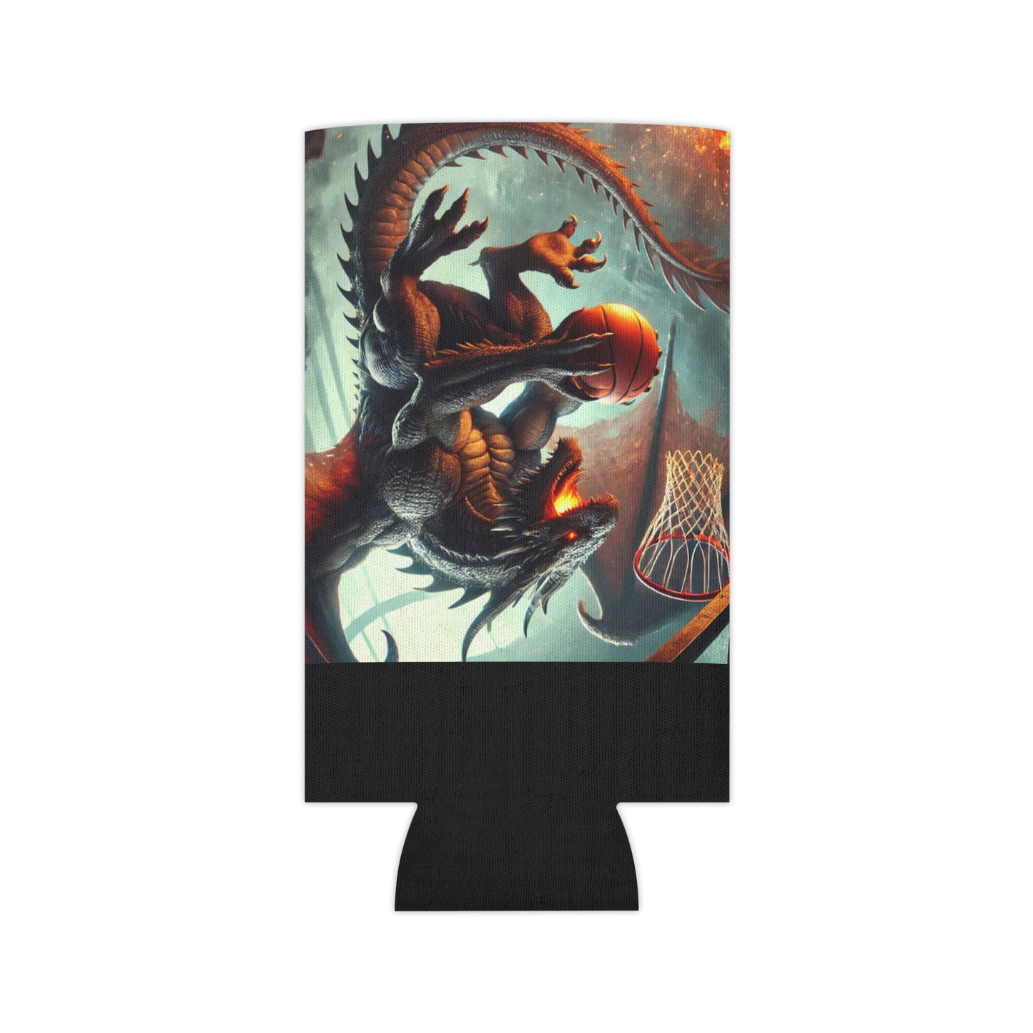 Basketball Dragon Can Cooler - Perfect for Game Day, Tailgating, BBQs, and Sports Fans, Unique Gift for Him, Fun Beverage Holder