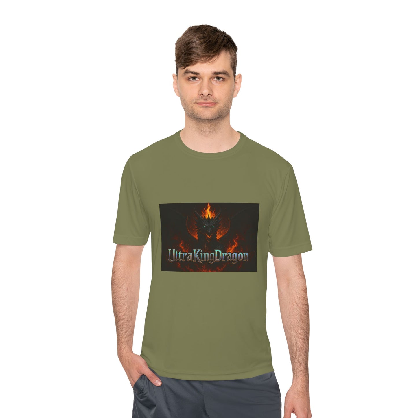 Unisex Moisture Wicking Tee - Dragon Design for Adventure Lovers