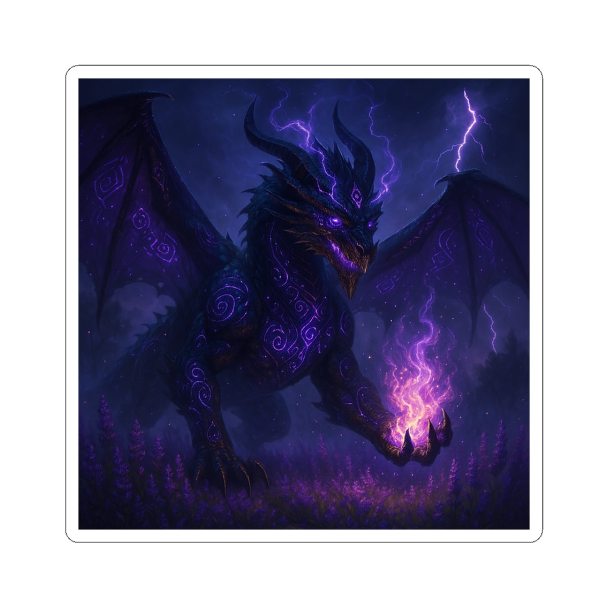 Mystical Dragon Kiss-Cut Stickers - Perfect for Fantasy Lovers and Gift Giving