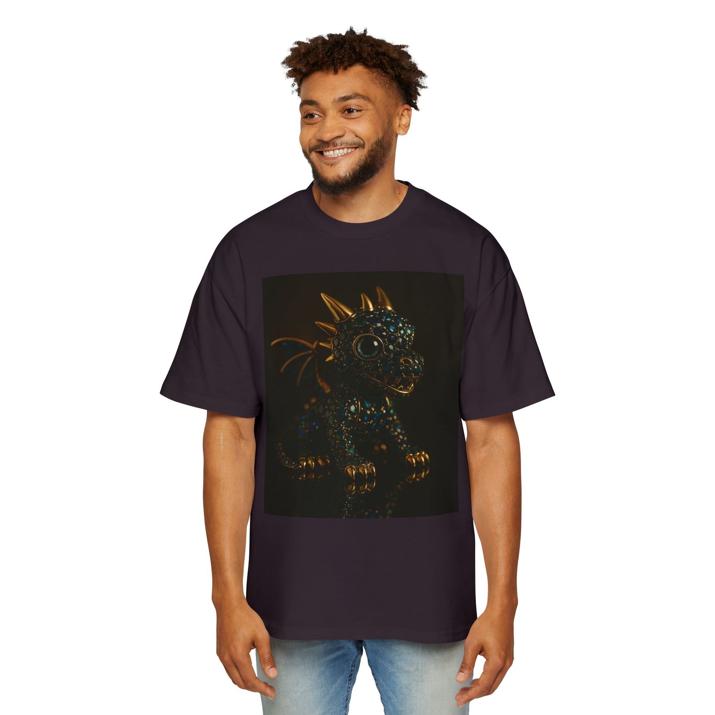 Dragon Design Oversized Tee, Casual Wear, Graphic Shirt, Gift for Fantasy Lovers, Unique T-Shirt, Perfect for Festivals and Everyday