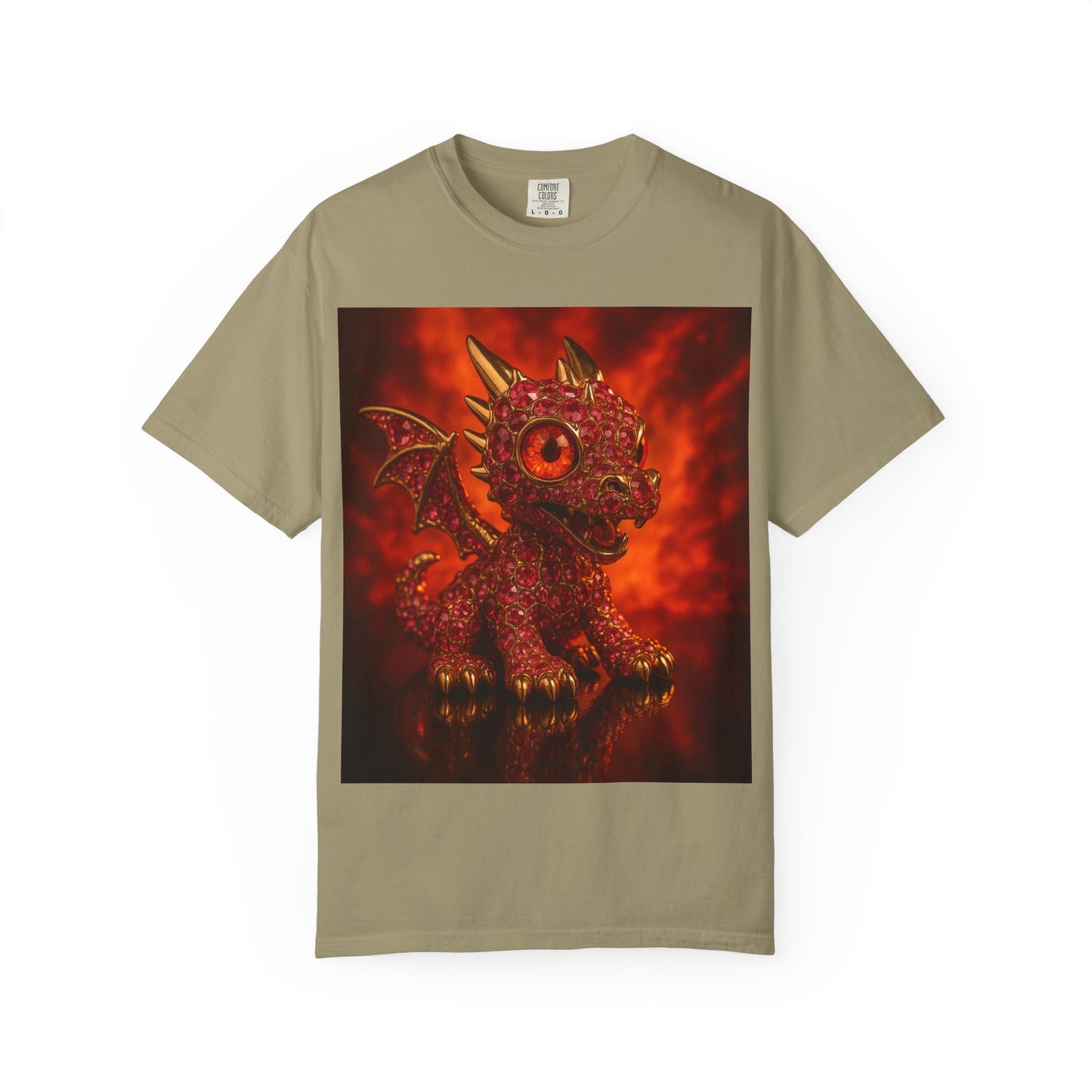 Cute Dragon T-shirt, Unisex Tee, Garment-Dyed Shirt, Gift for Dragon Lovers, Fantasy Apparel, Birthday & Holiday Gift