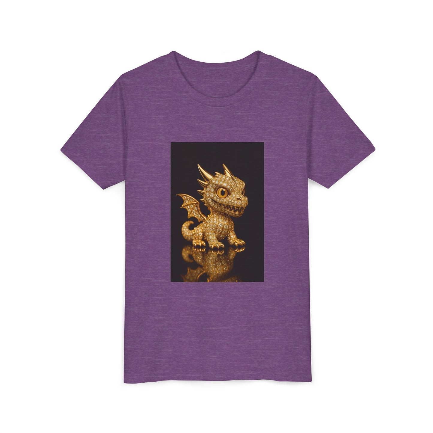 Golden Dragon Youth Tee | Kids Dragon Shirt | Fantasy T-Shirt | Birthday Gift | Playful Apparel | Unique Design