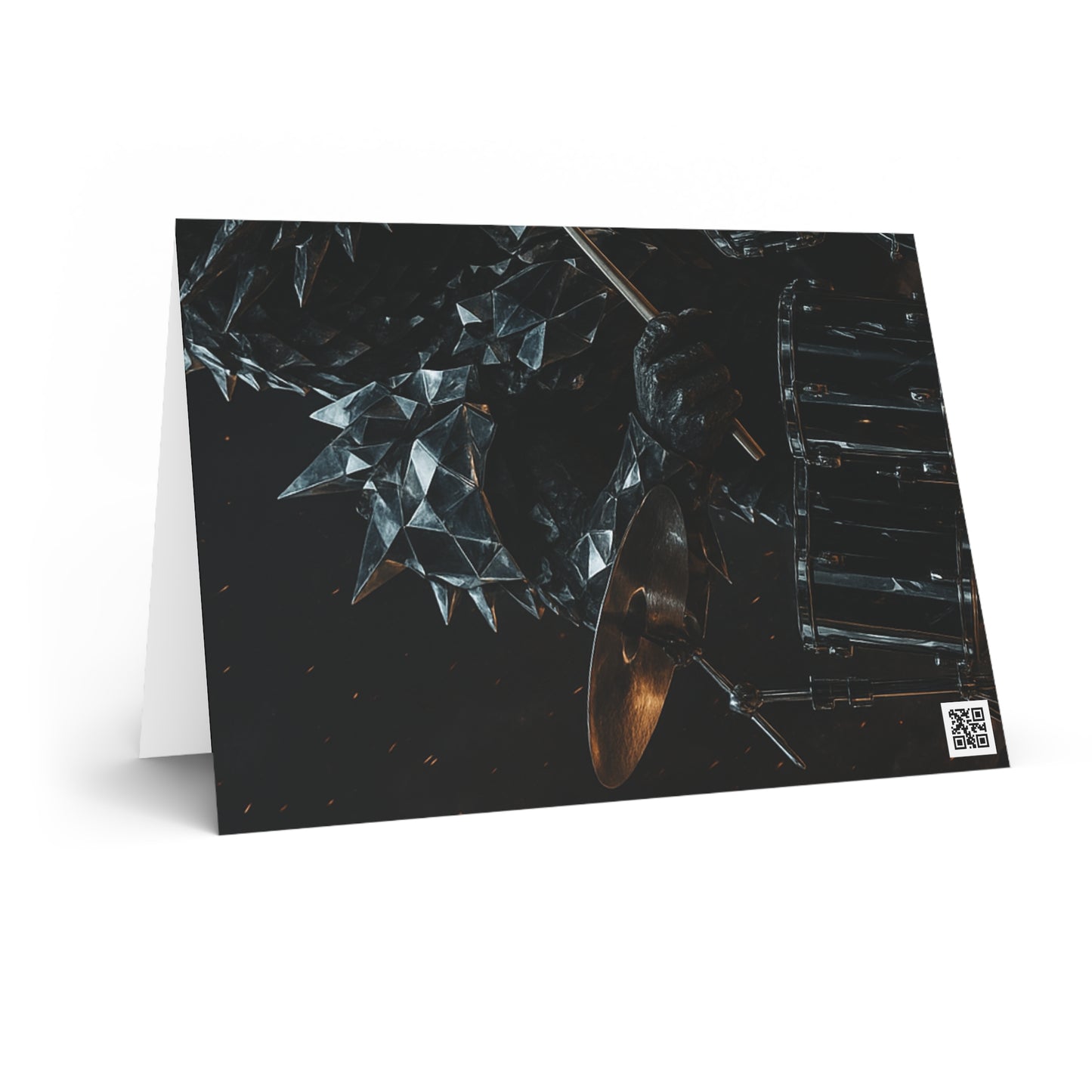 Epic Monster Drummer Greeting Cards | Heavy Metal Birthday, Rock Concert Invite, Drum Solo, Music Lover Gift