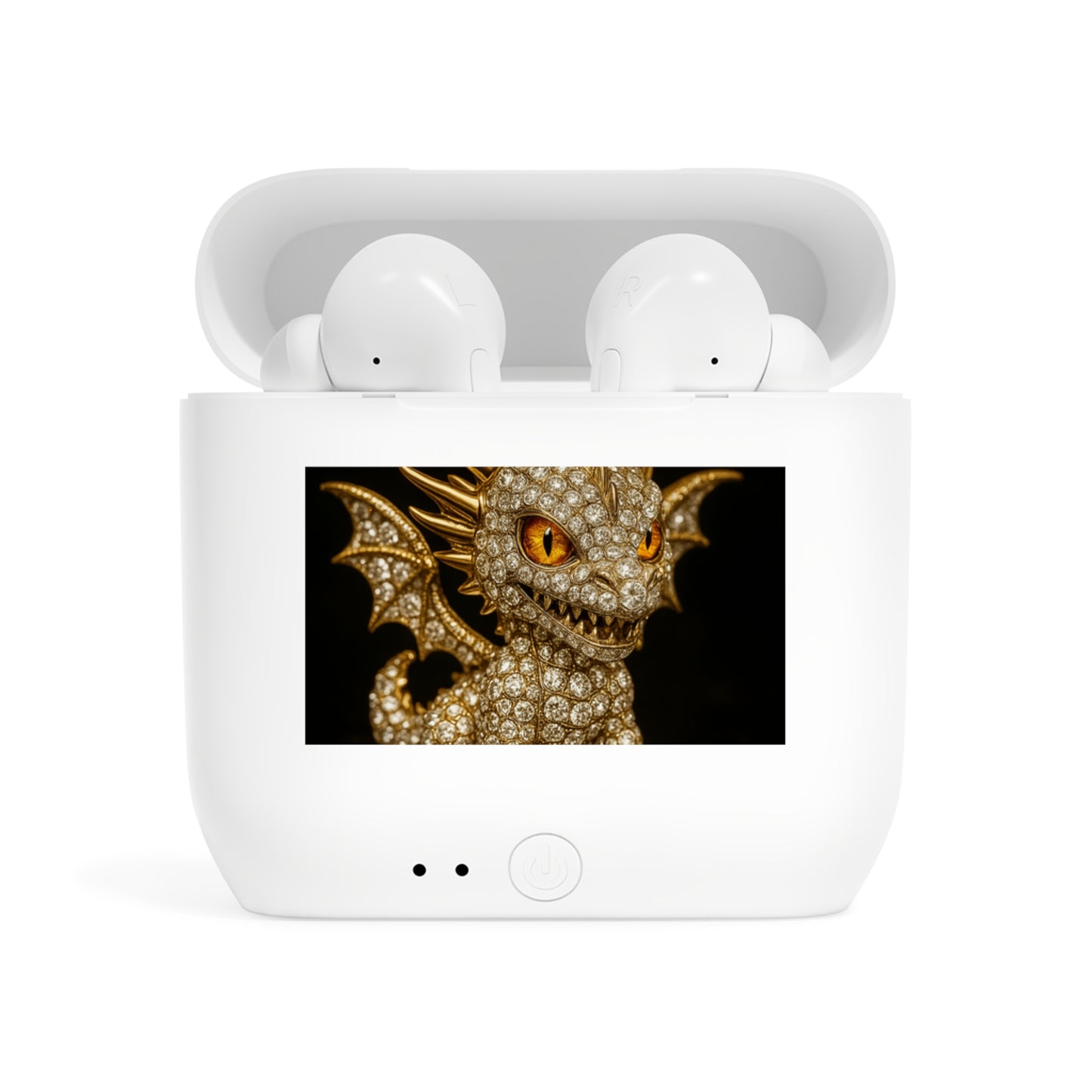 Dramatic Wireless Earbuds Case, Gamer Gift, Music Enthusiast Accessory, Tech Lover Present, Unique Earbud Holder
