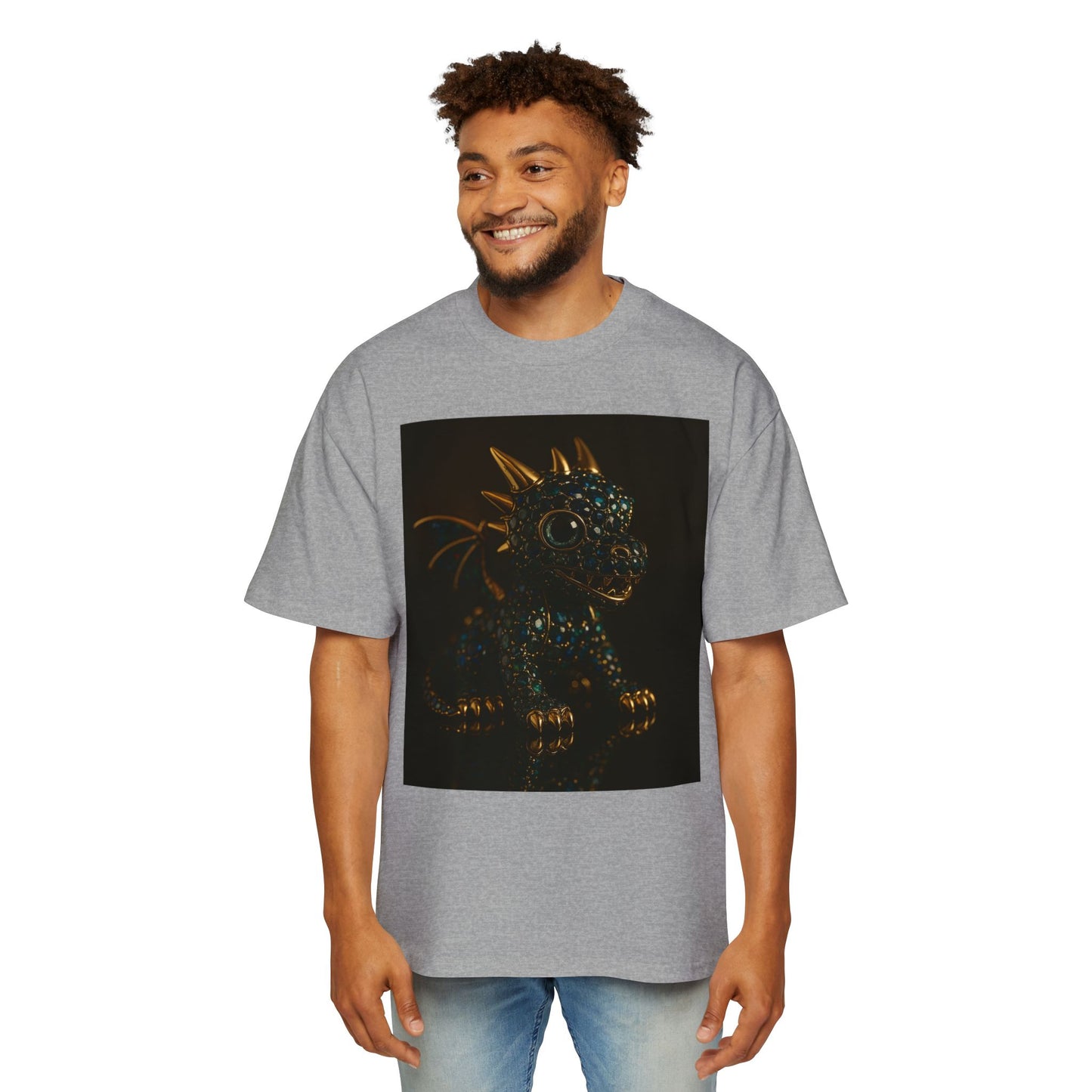 Dragon Design Oversized Tee, Casual Wear, Graphic Shirt, Gift for Fantasy Lovers, Unique T-Shirt, Perfect for Festivals and Everyday