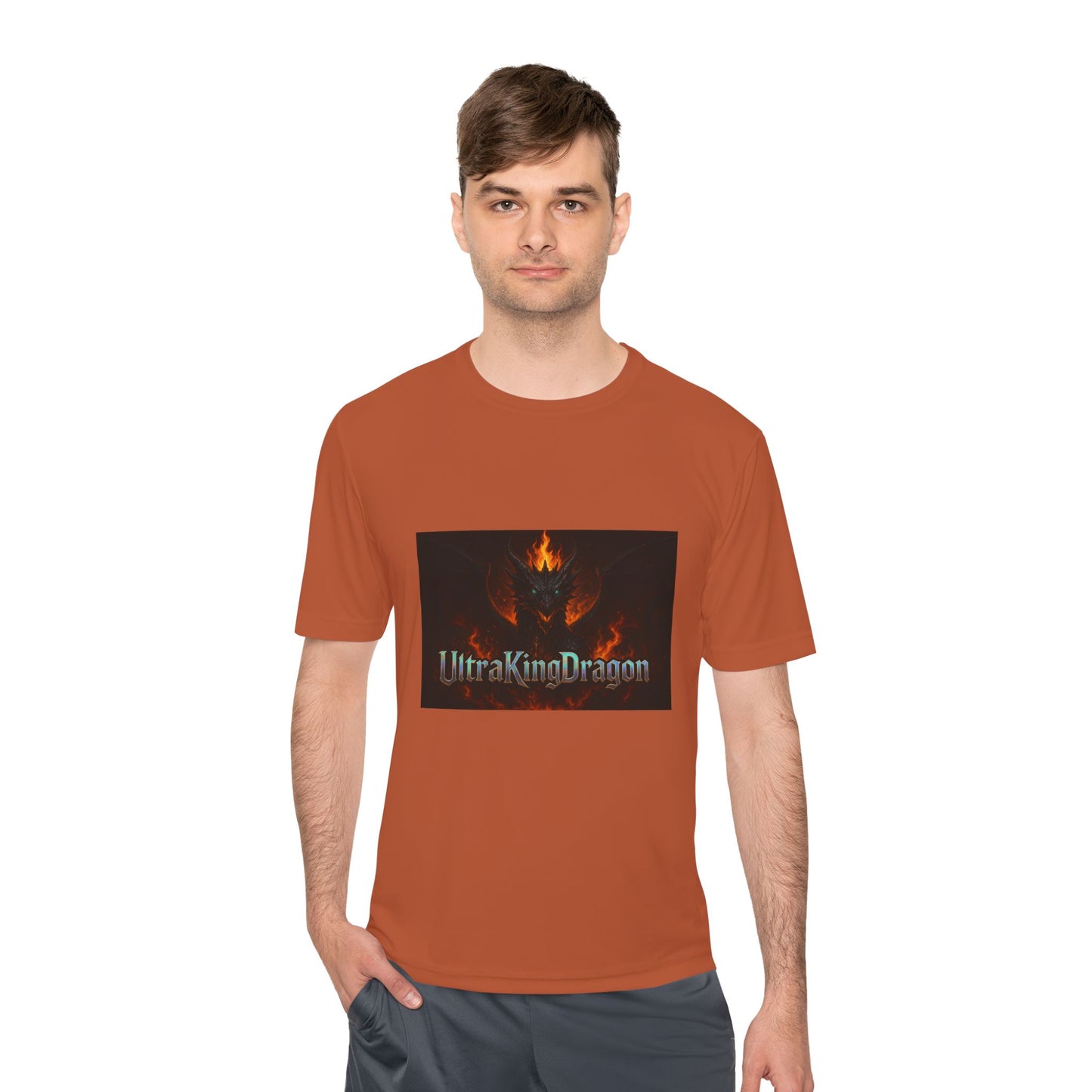 Unisex Moisture Wicking Tee - Dragon Design for Adventure Lovers