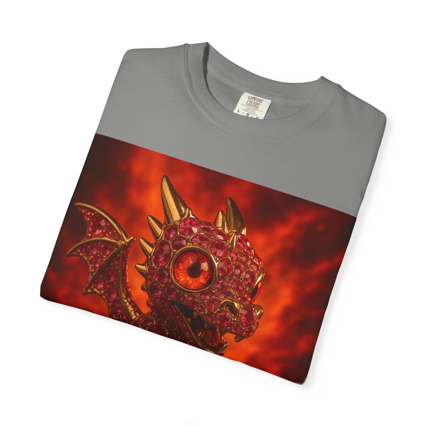Cute Dragon T-shirt, Unisex Tee, Garment-Dyed Shirt, Gift for Dragon Lovers, Fantasy Apparel, Birthday & Holiday Gift