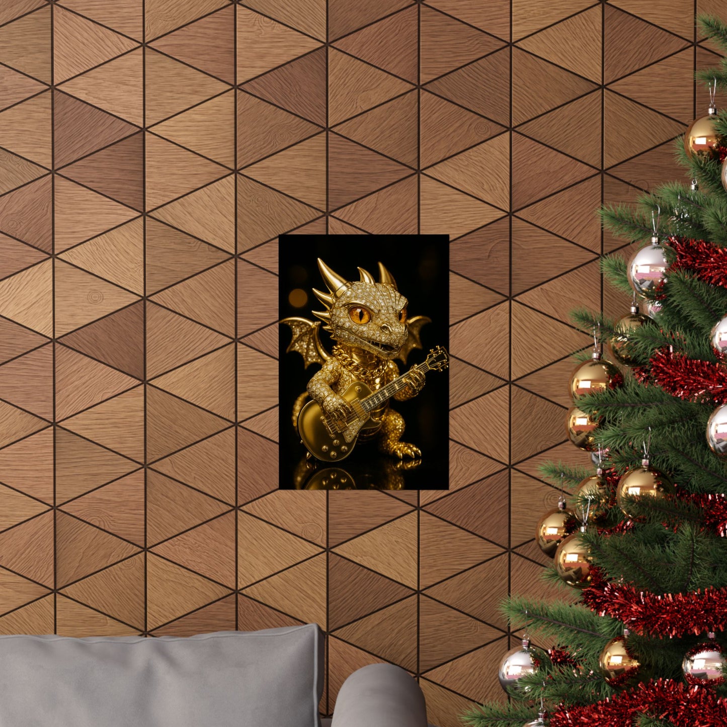 Fantasy Dragon & Genie Matte Vertical Poster - Unique Wall Art for Home Decor