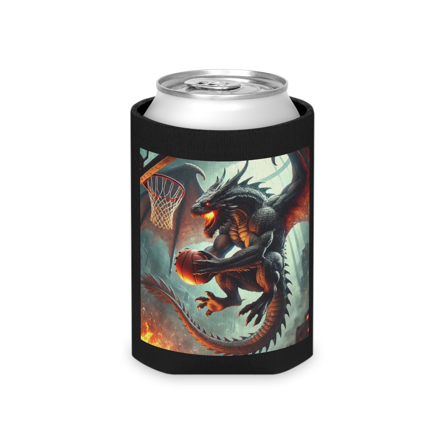 Basketball Dragon Can Cooler - Perfect for Game Day, Tailgating, BBQs, and Sports Fans, Unique Gift for Him, Fun Beverage Holder