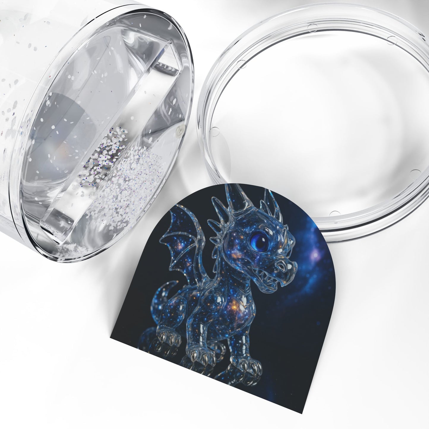 Galaxy Dragon Snow Globe, Fantasy Decor, Gift for Dragon Lovers, Unique Home Accents, Magical Christmas Decor