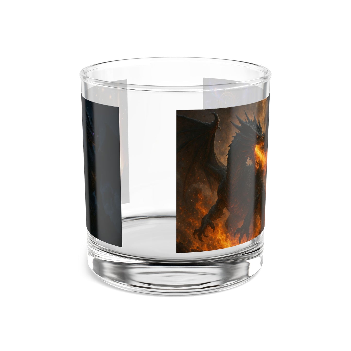 Fantasy Dragon Rocks Glass - 10oz Handmade Drinkware for Gamers and Fantasy Lovers
