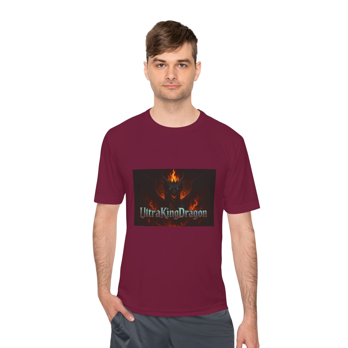Unisex Moisture Wicking Tee - Dragon Design for Adventure Lovers