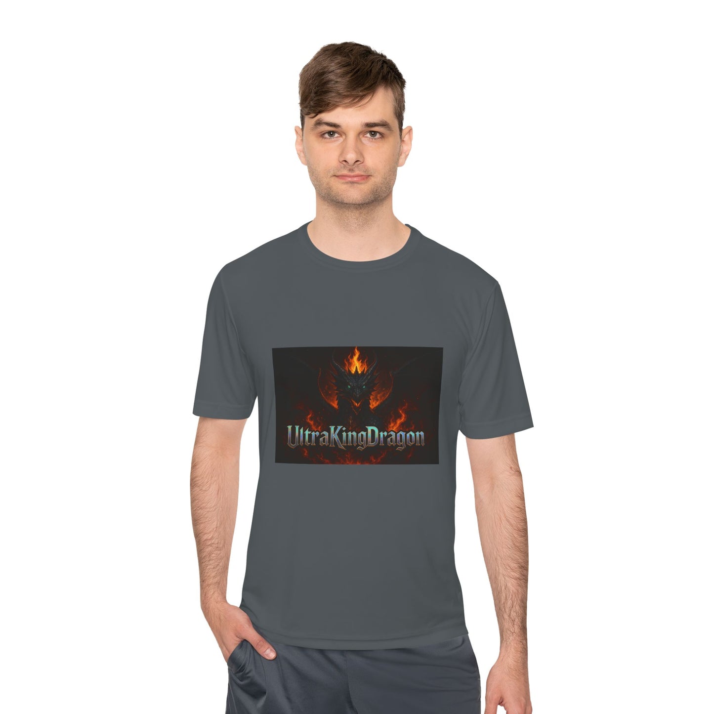 Unisex Moisture Wicking Tee - Dragon Design for Adventure Lovers