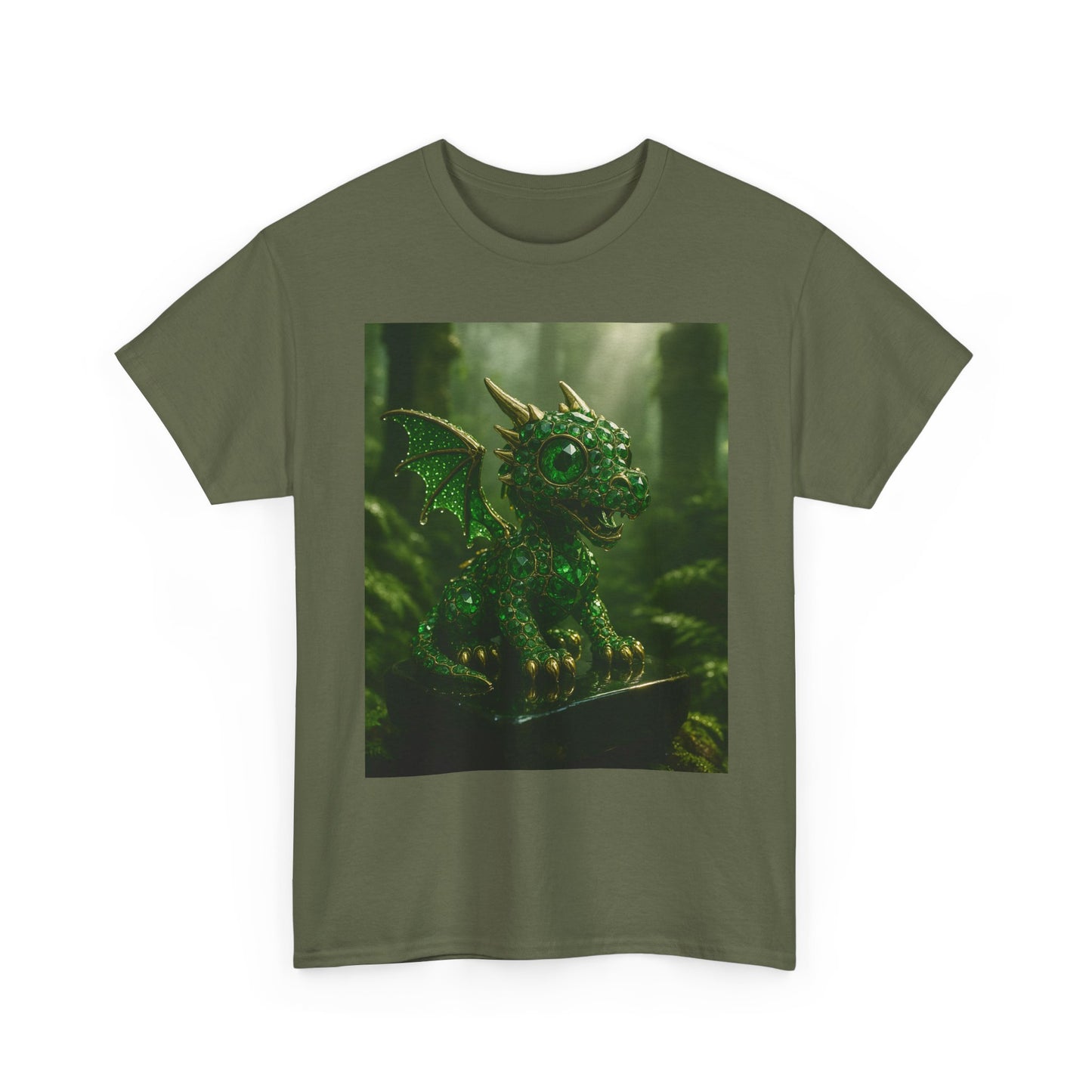 Fantasy Dragon Graphic Tee, Unisex Heavy Cotton Shirt, Cute Dragon Top, Gifts for Dragon Lovers, Whimsical Art T-Shirt, Casual Wear