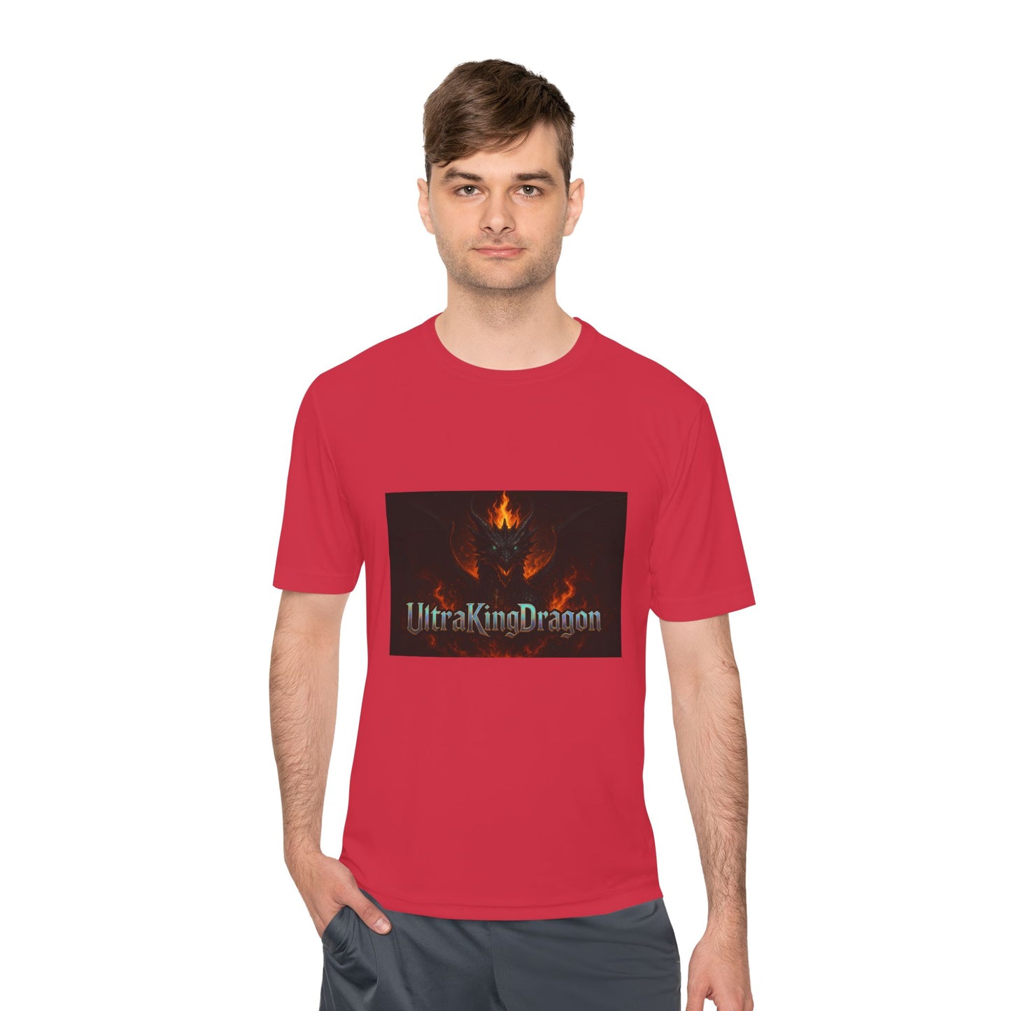 Unisex Moisture Wicking Tee - Dragon Design for Adventure Lovers