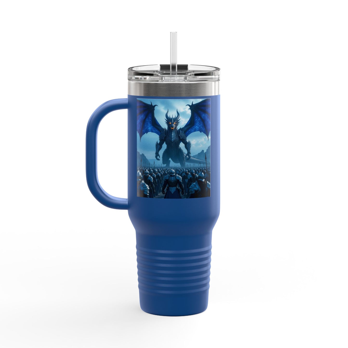 Dragonscale Insulated Travel Mug, Fantasy Drinkware for Adventurers, Customizable, Coffee Cup, 40oz Tumbler, Perfect for Gifts
