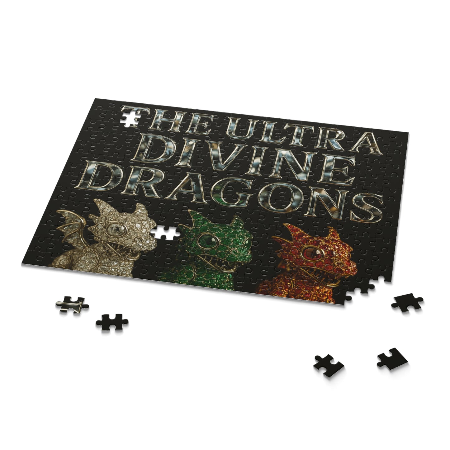Ultra Divine Dragons Puzzle | 120, 252, 500-Piece, Fantasy Art, Jigsaw Fun, Gift for Kids & Adults, Collector's Item