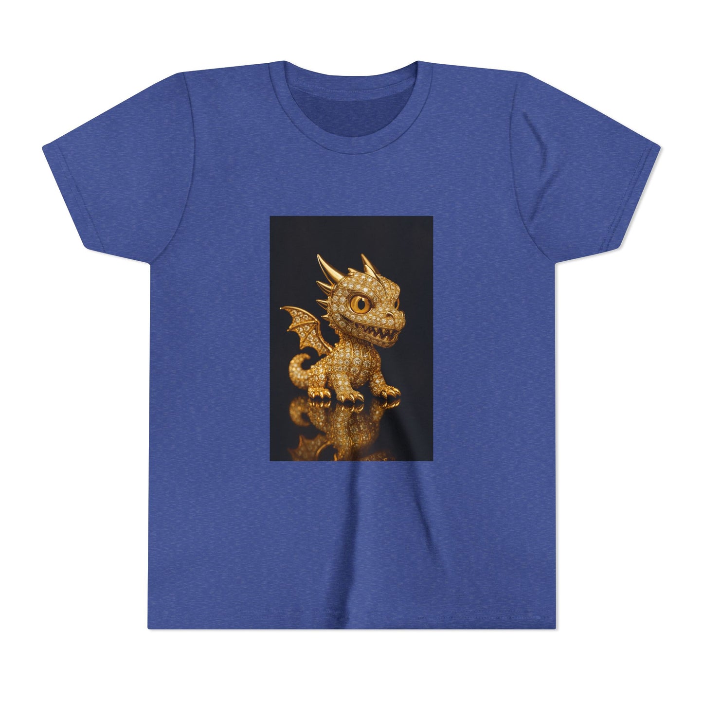 Golden Dragon Youth Tee | Kids Dragon Shirt | Fantasy T-Shirt | Birthday Gift | Playful Apparel | Unique Design