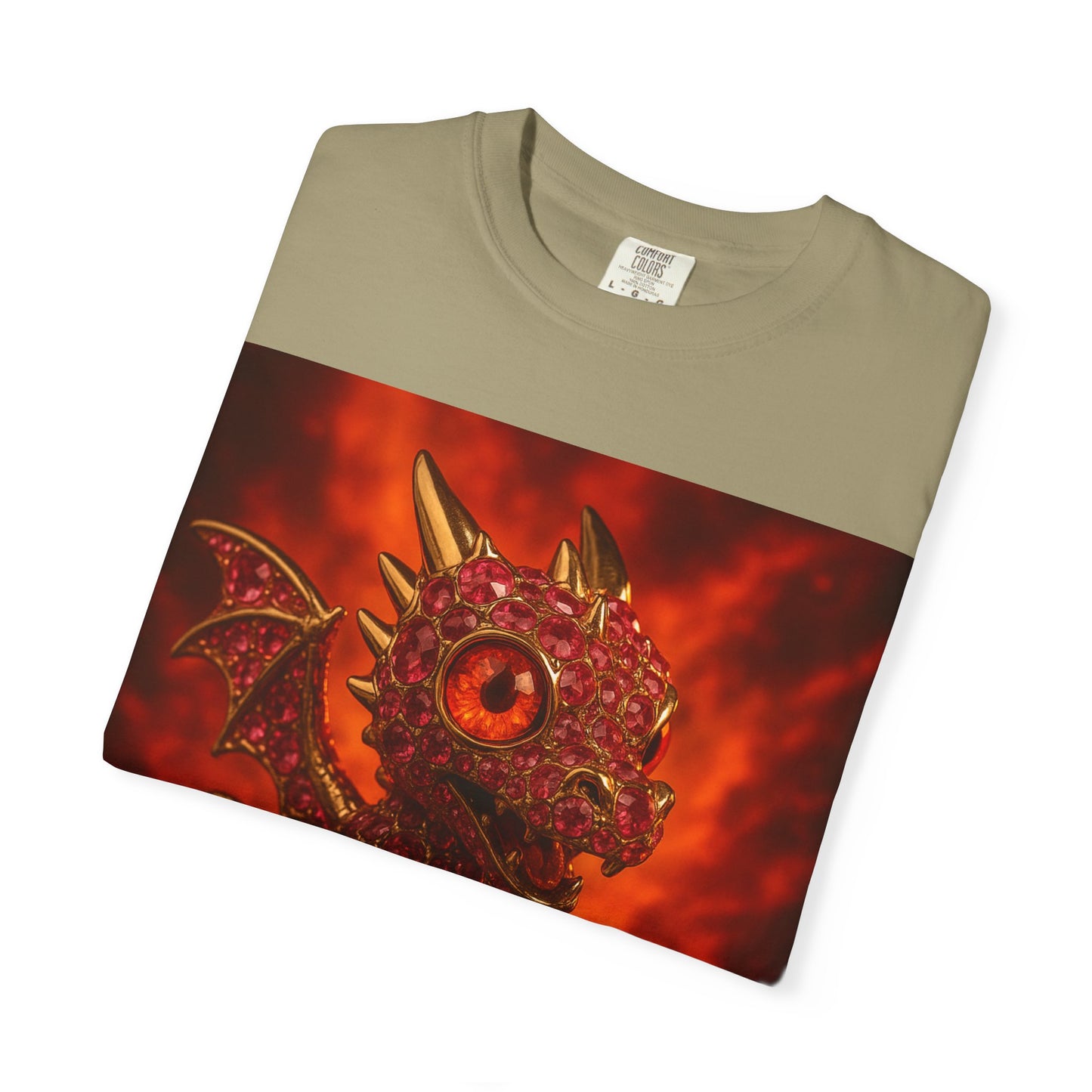 Cute Dragon T-shirt, Unisex Tee, Garment-Dyed Shirt, Gift for Dragon Lovers, Fantasy Apparel, Birthday & Holiday Gift