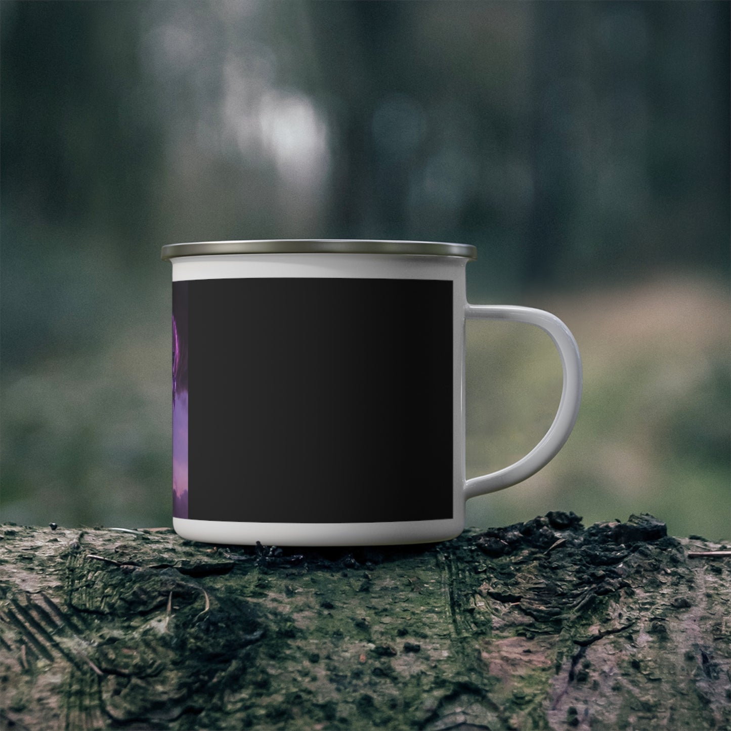 A Enamel Mug — Purple Cosmic Dragon Cloud Camping Cup