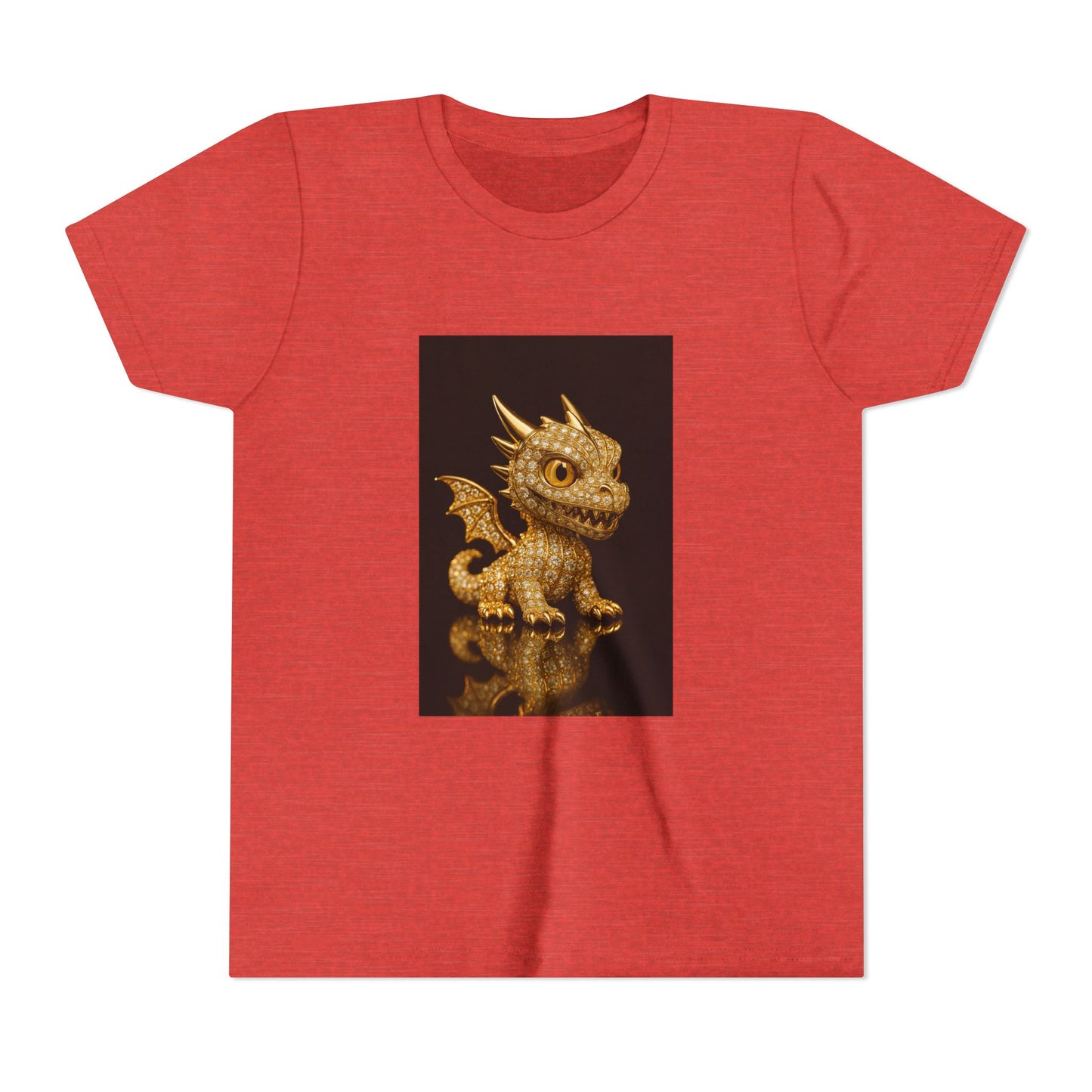 Golden Dragon Youth Tee | Kids Dragon Shirt | Fantasy T-Shirt | Birthday Gift | Playful Apparel | Unique Design