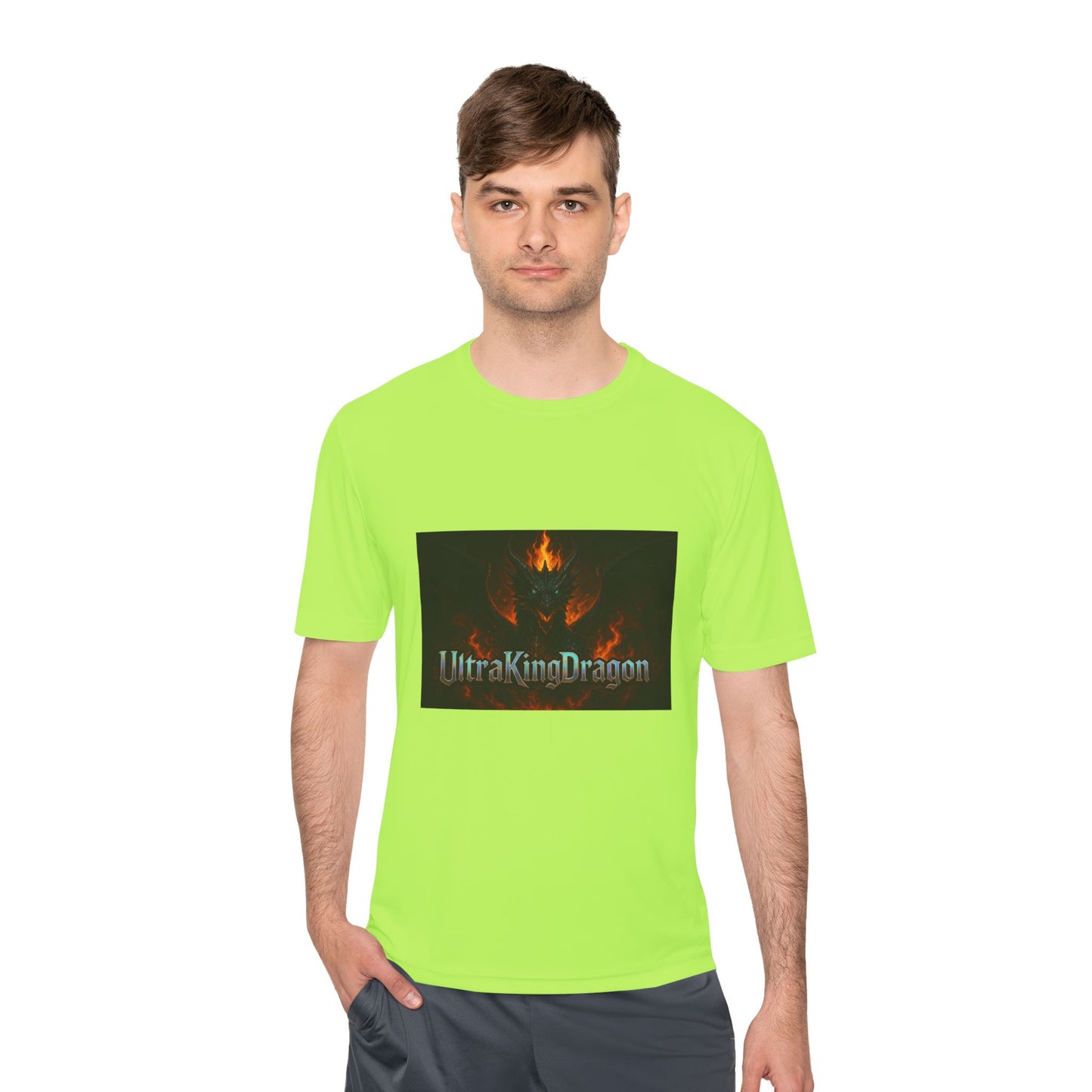 Unisex Moisture Wicking Tee - Dragon Design for Adventure Lovers