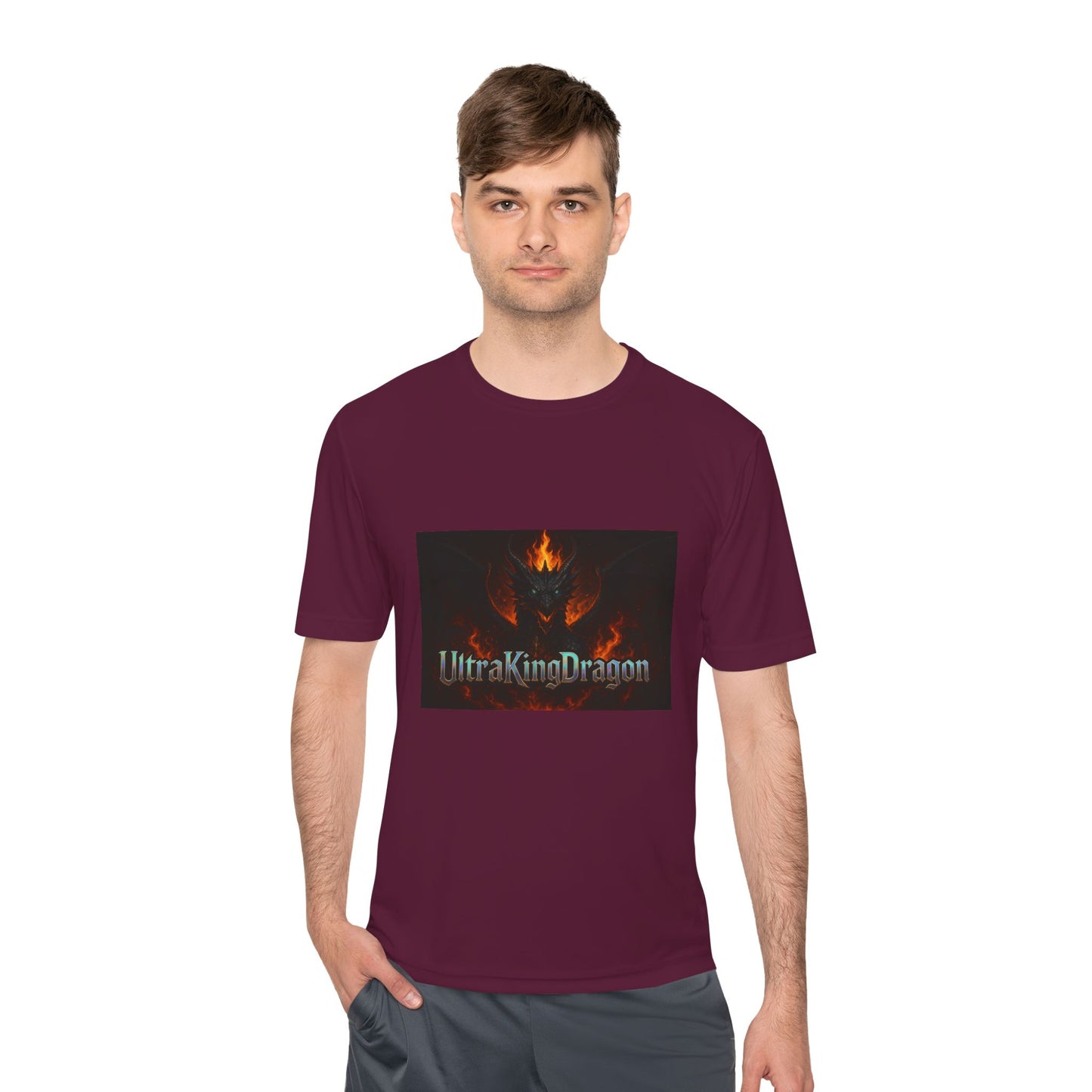 Unisex Moisture Wicking Tee - Dragon Design for Adventure Lovers