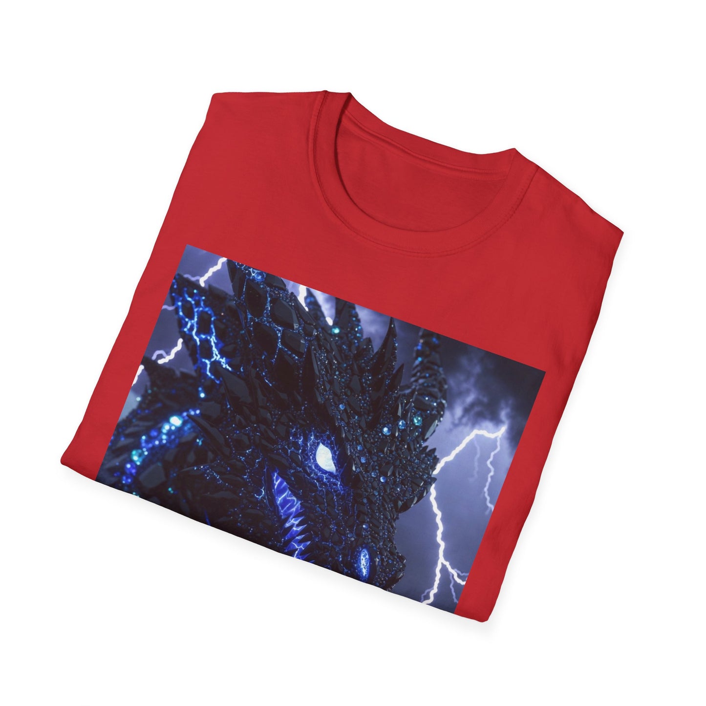 Lightning Godzilla T-Shirt – Neon Blue Monster Tee
