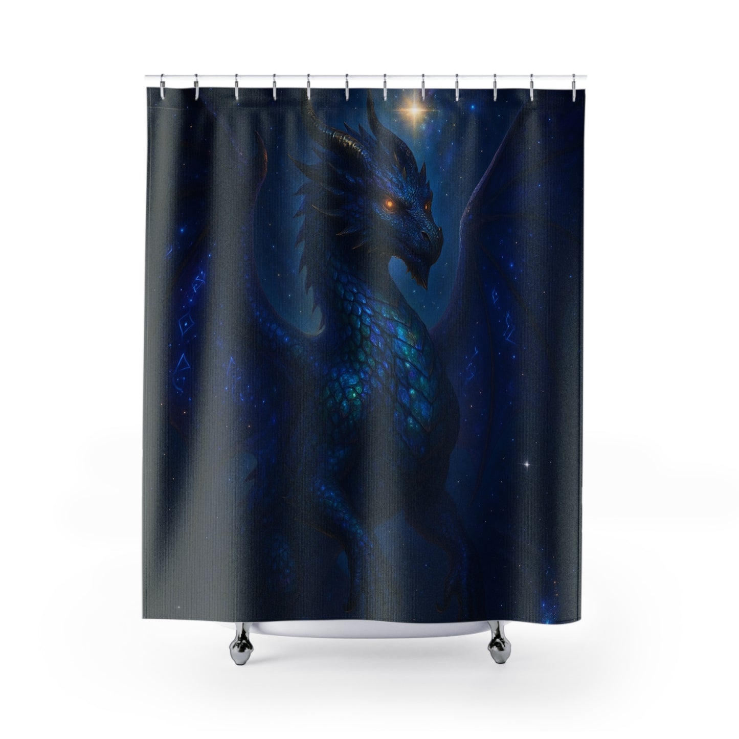 Majestic Dragon Shower Curtain - Enchanting Bathroom Decor for Fantasy Lovers