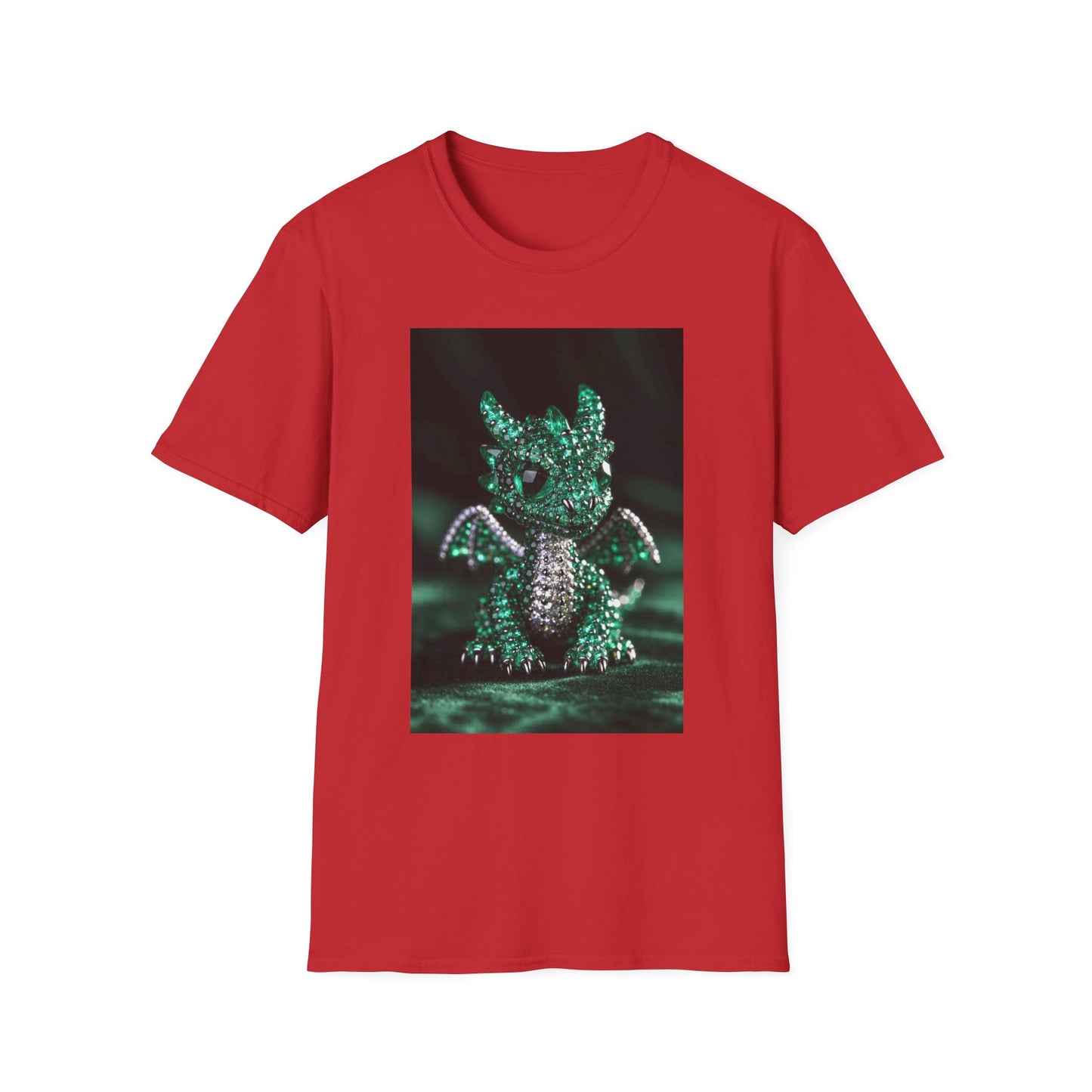 Emerald Storm Dragon T-Shirt — Neon Fantasy Dragon Graphic Tee
