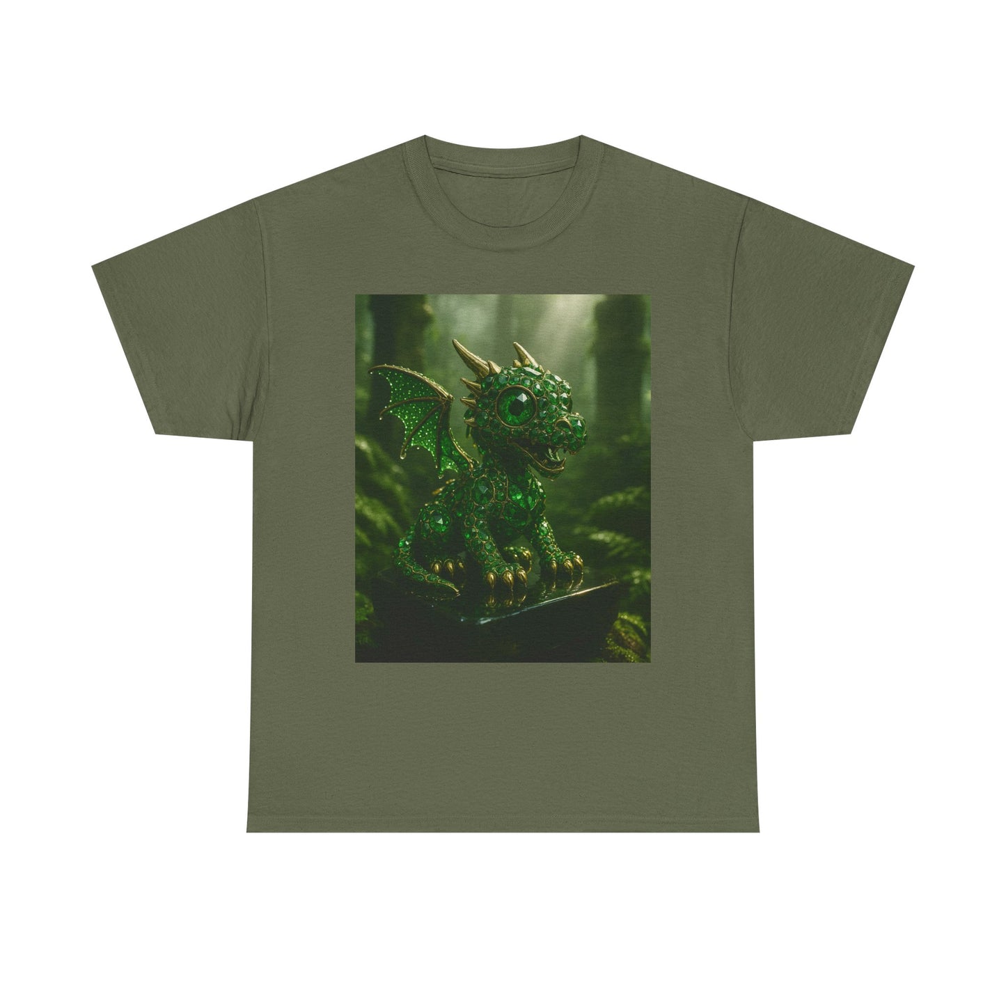 Fantasy Dragon Graphic Tee, Unisex Heavy Cotton Shirt, Cute Dragon Top, Gifts for Dragon Lovers, Whimsical Art T-Shirt, Casual Wear