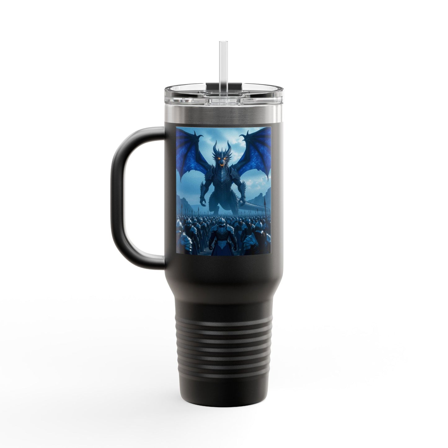 Dragonscale Insulated Travel Mug, Fantasy Drinkware for Adventurers, Customizable, Coffee Cup, 40oz Tumbler, Perfect for Gifts