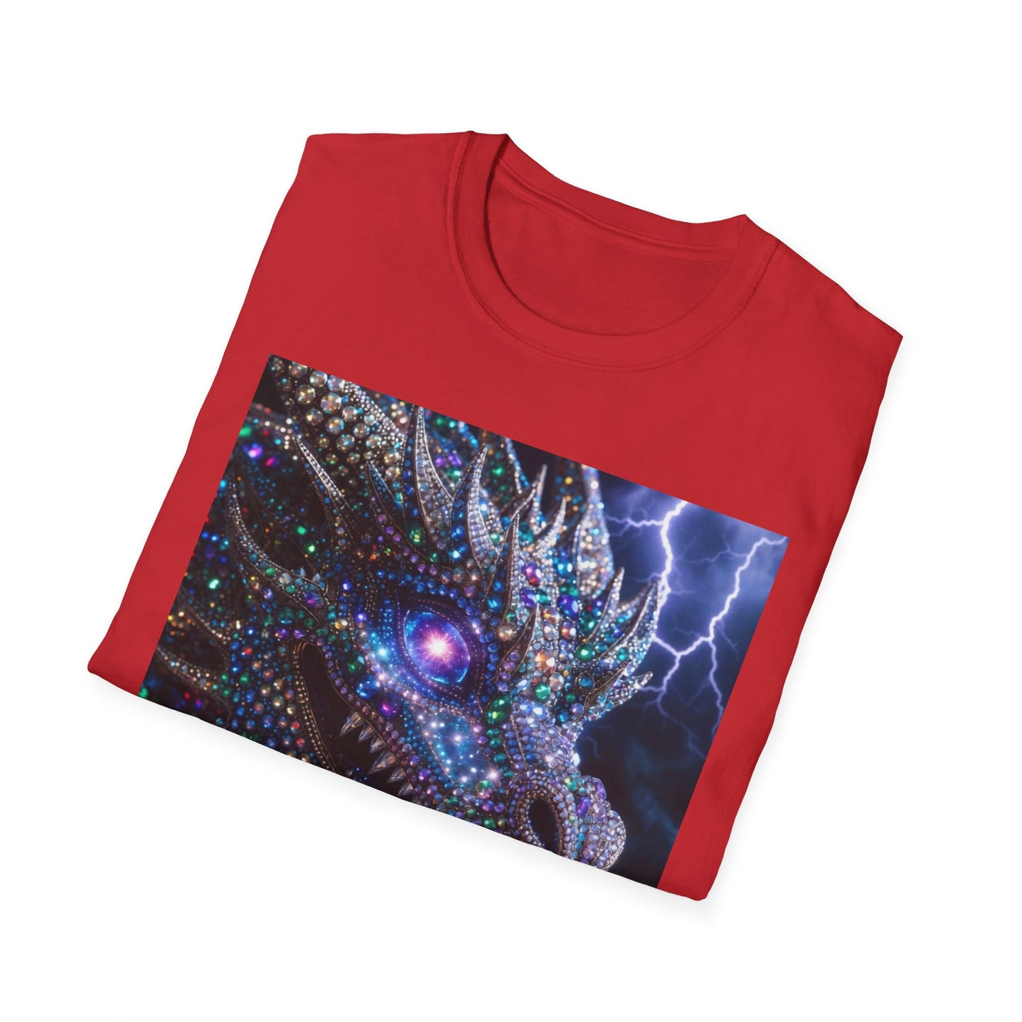 Dragon Lightning T-Shirt — Neon Crystal Fantasy Graphic Tee