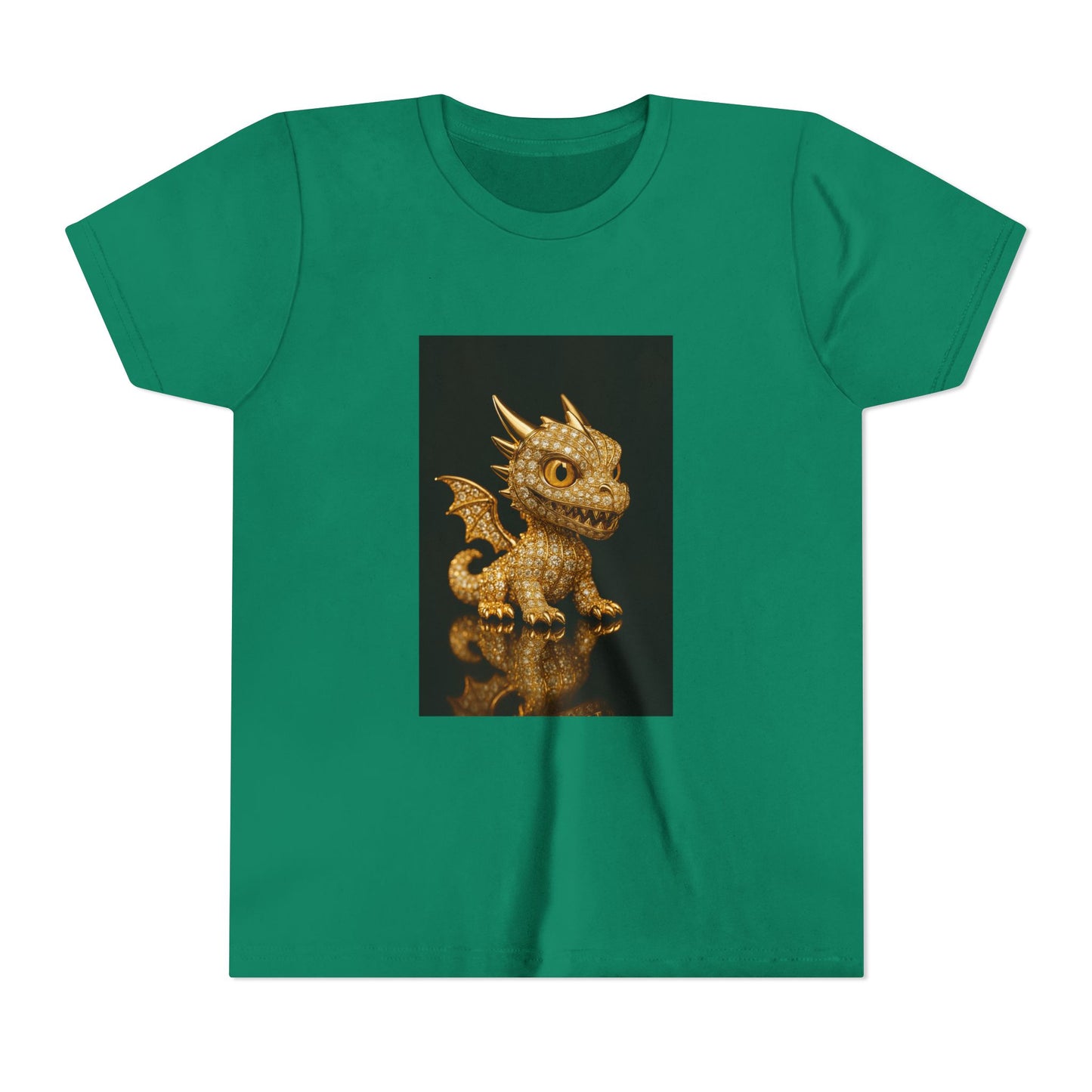 Golden Dragon Youth Tee | Kids Dragon Shirt | Fantasy T-Shirt | Birthday Gift | Playful Apparel | Unique Design