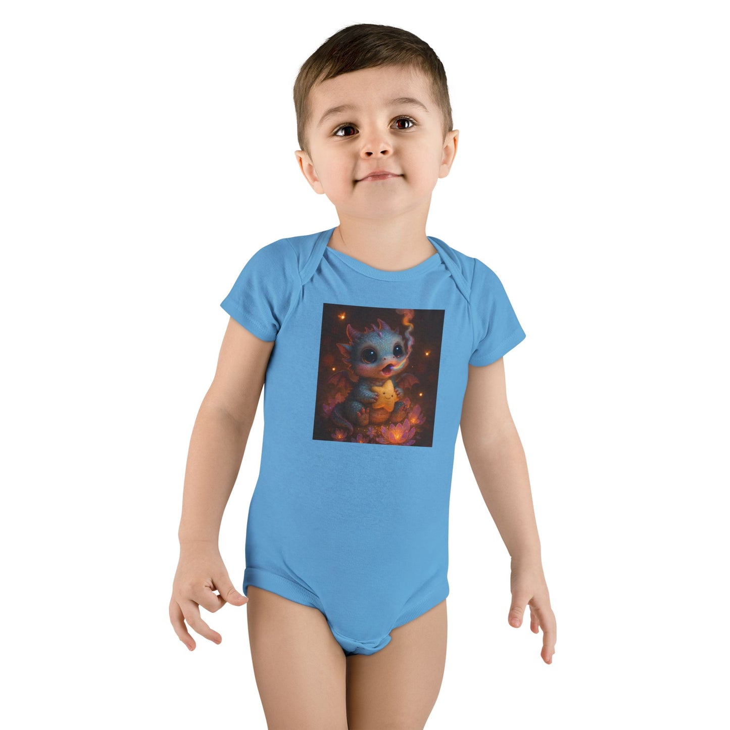 Cosmic Baby Short Sleeve Onesie® - Colorful Space Design for Newborns