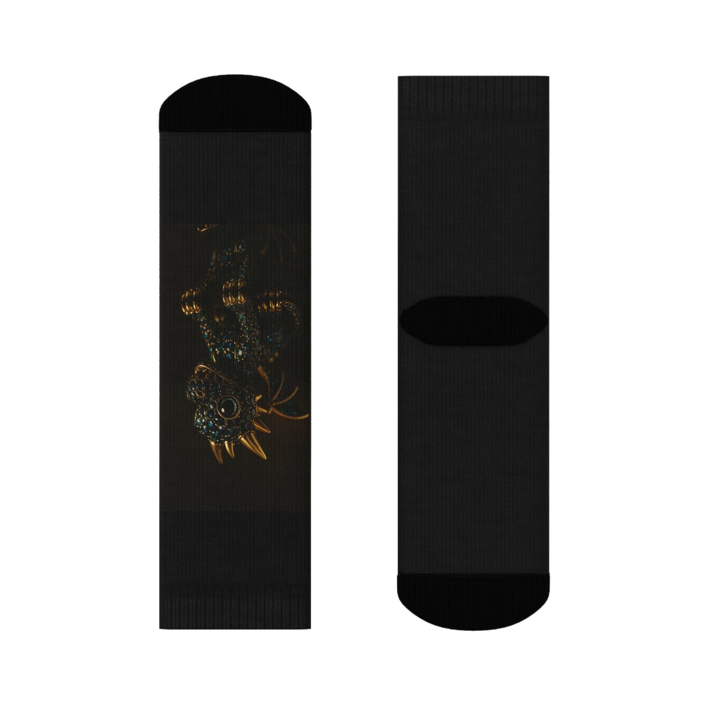 Fantasy Creature Crew Socks, Unique Gift for Gamers, Cozy Socks for Home, Nerdy Accessories, Fun Footwear for All Occasions
