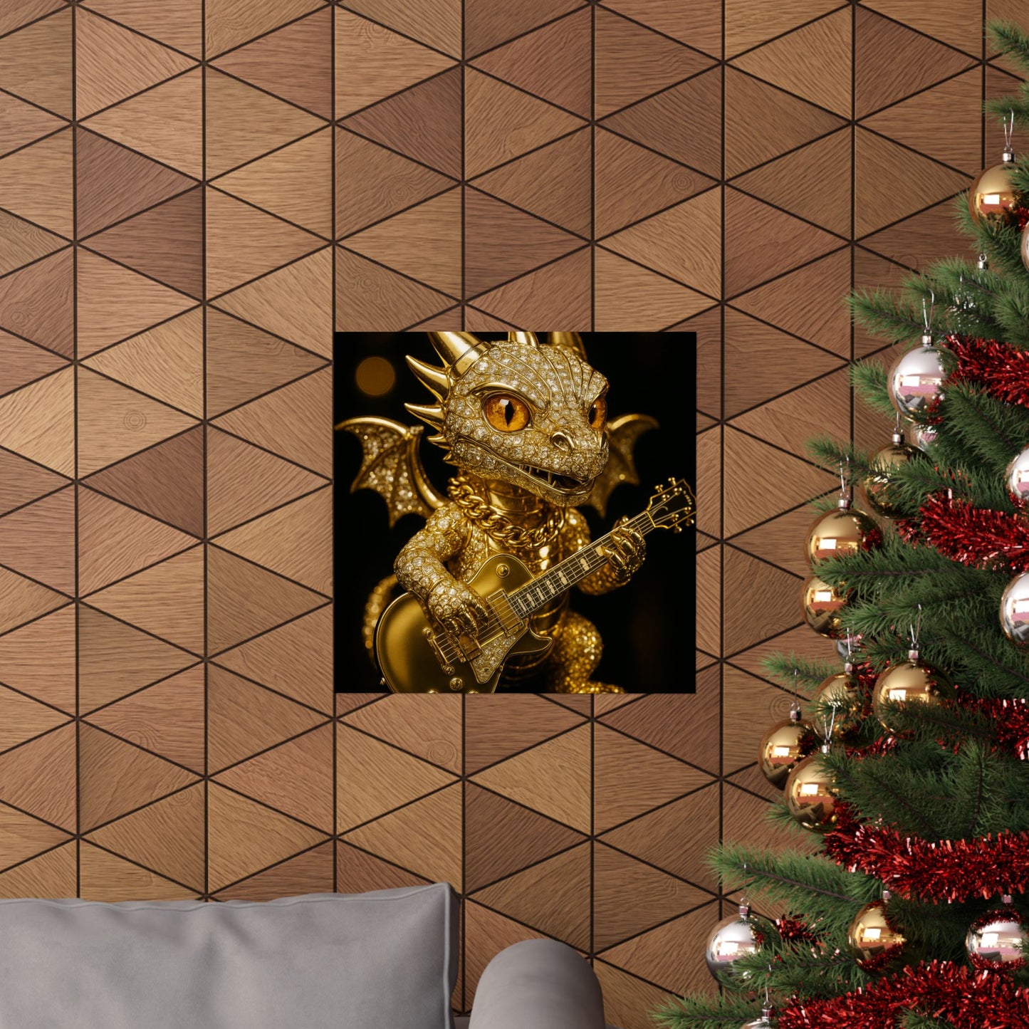 Fantasy Dragon & Genie Matte Vertical Poster - Unique Wall Art for Home Decor